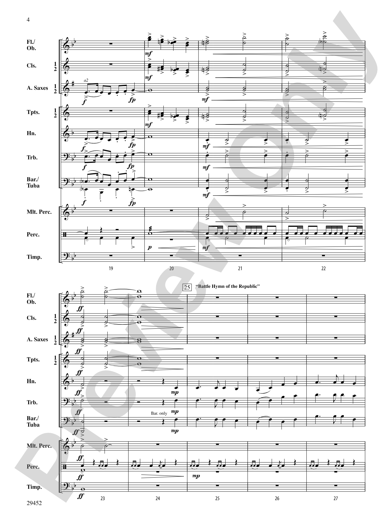 Patriotic Snippets: Concert Band Conductor Score & Parts