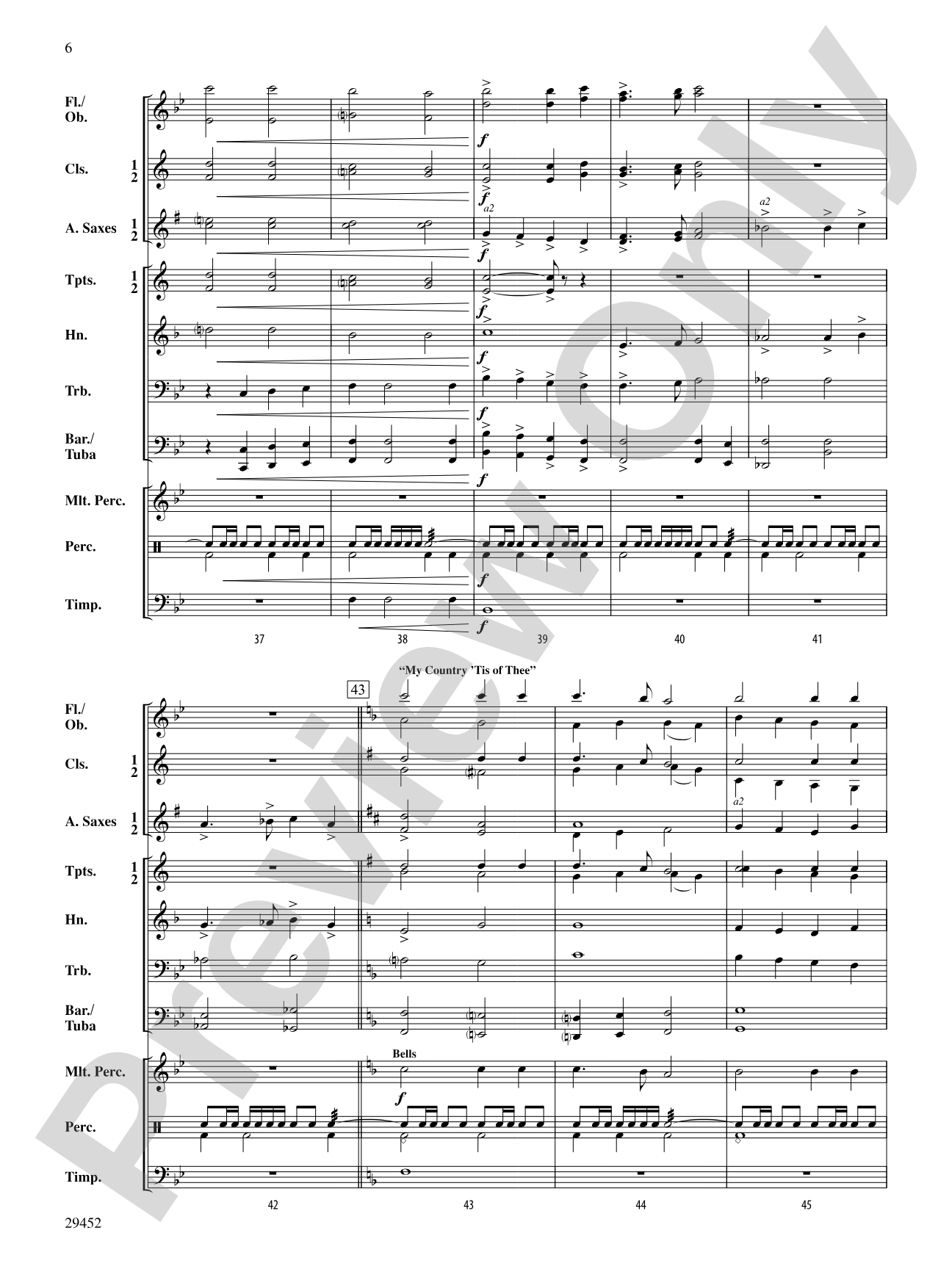 Patriotic Snippets: Concert Band Conductor Score & Parts