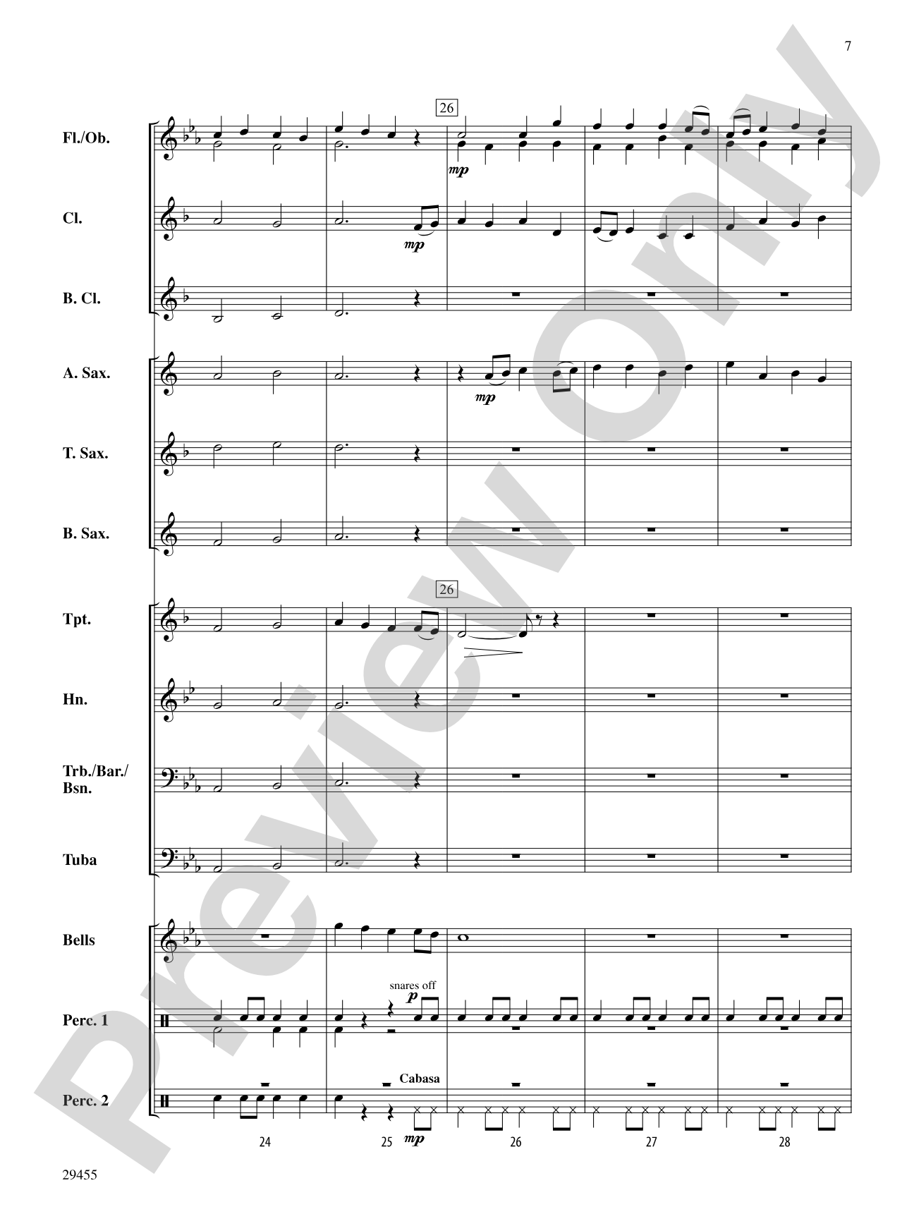 Seafarer's Hymn: Concert Band Conductor Score & Parts