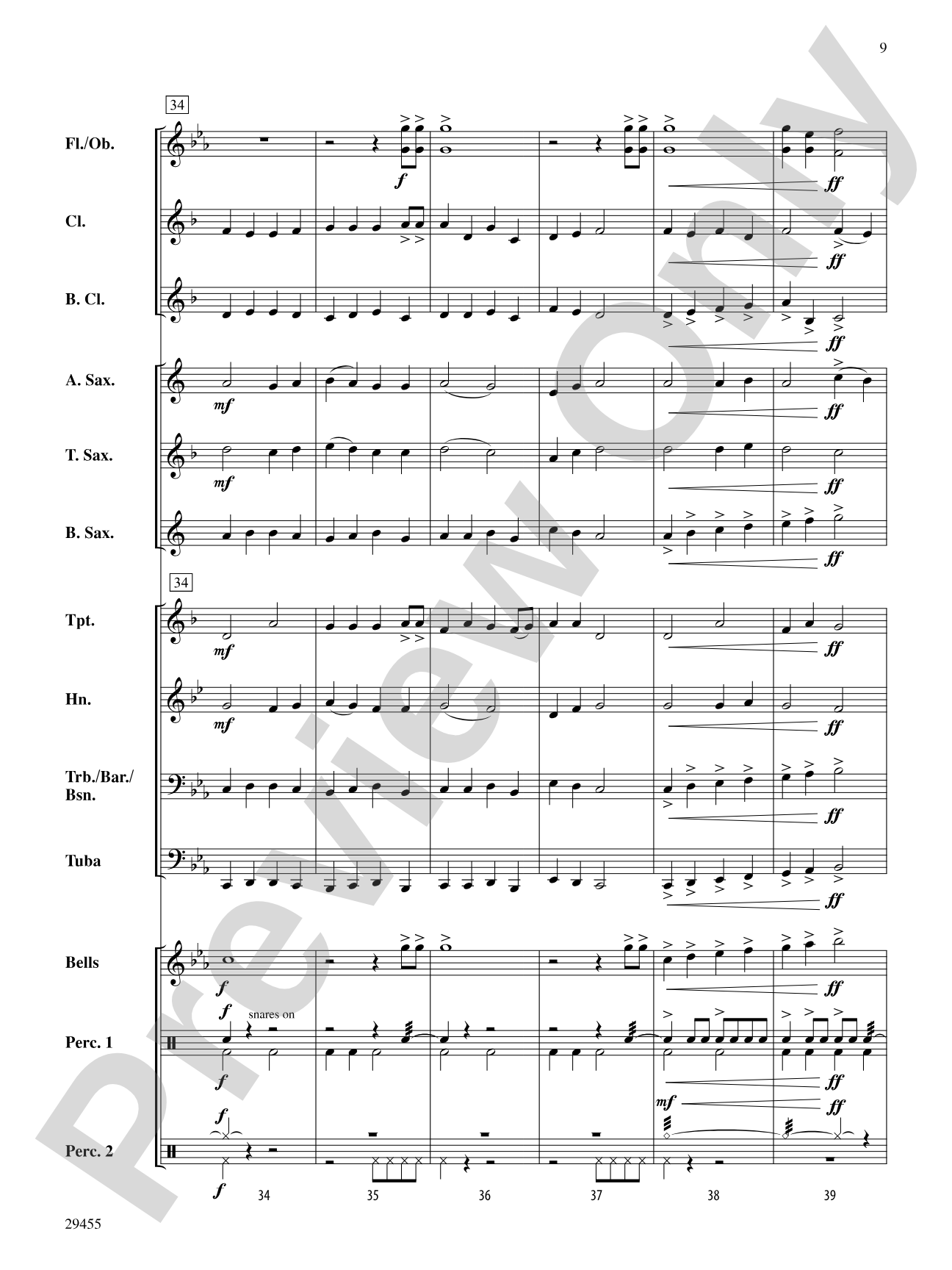 Seafarer's Hymn: Concert Band Conductor Score & Parts