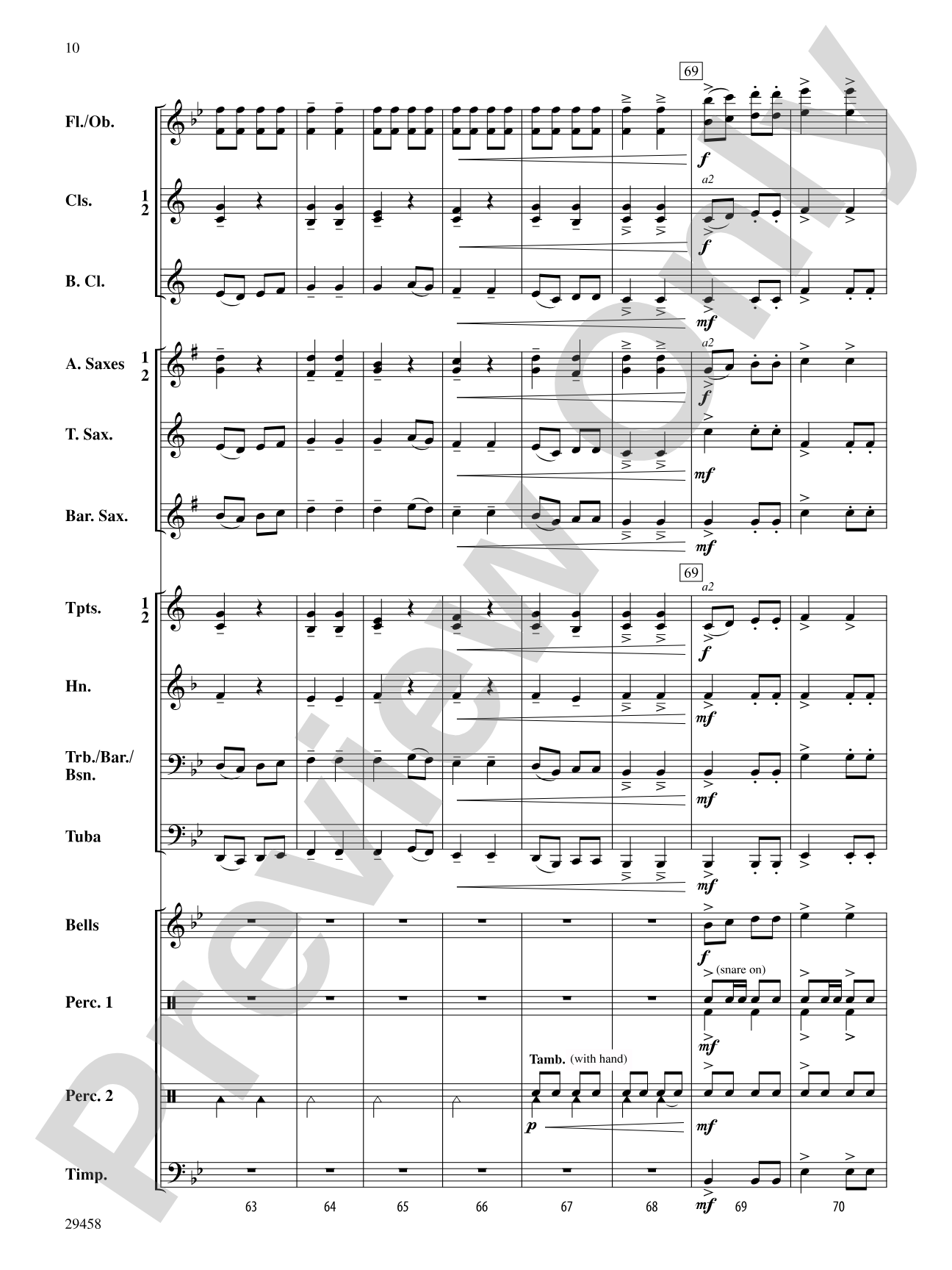 Sword Dance: Concert Band Conductor Score & Parts