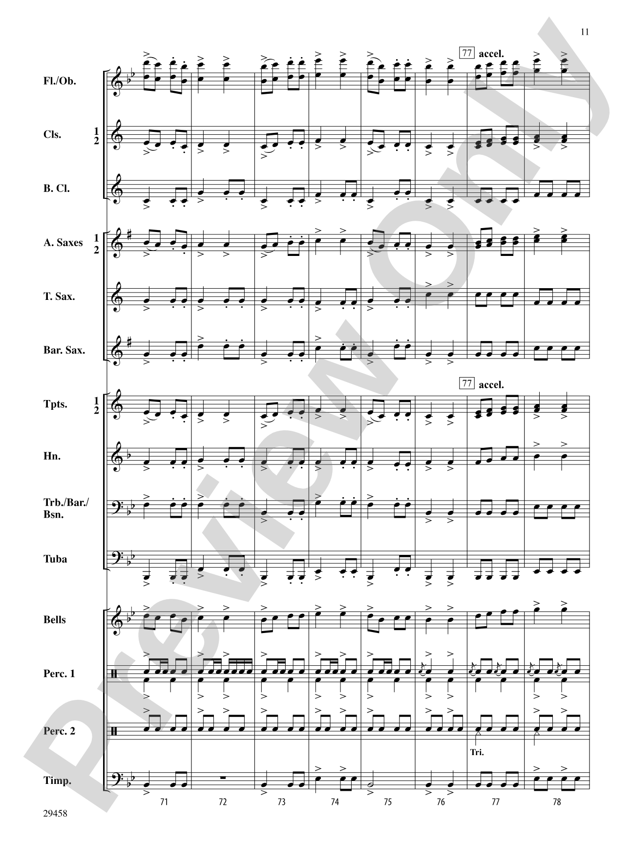 Sword Dance: Concert Band Conductor Score & Parts