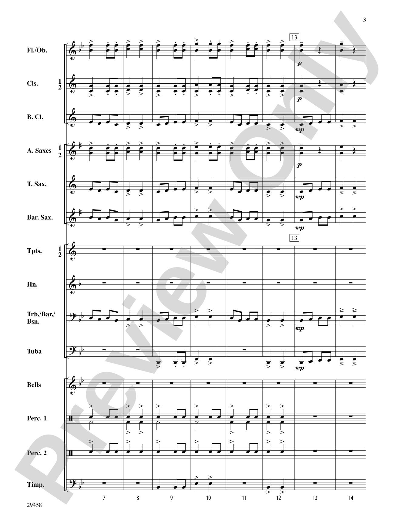 Sword Dance: Concert Band Conductor Score & Parts