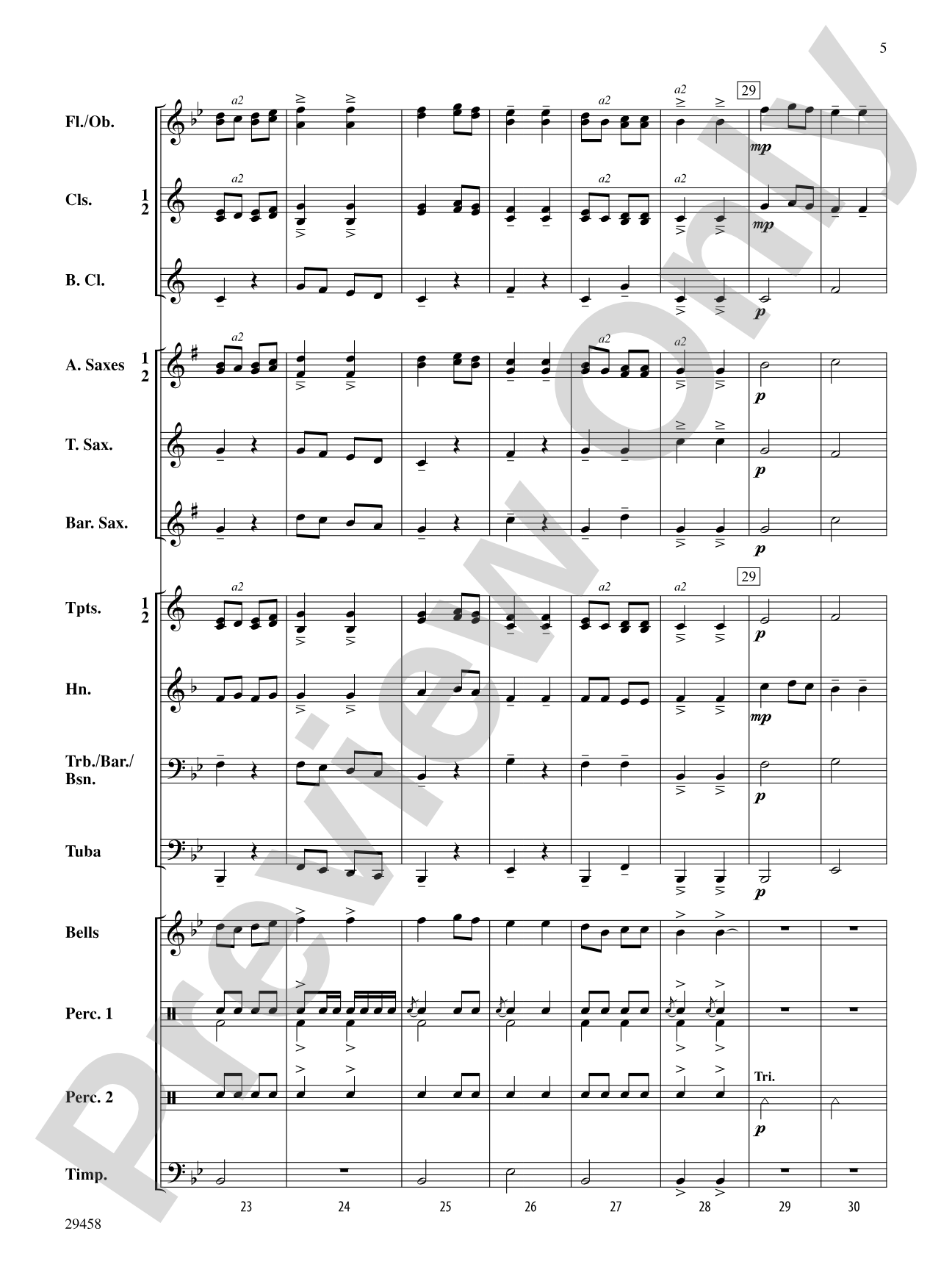 Sword Dance: Concert Band Conductor Score & Parts