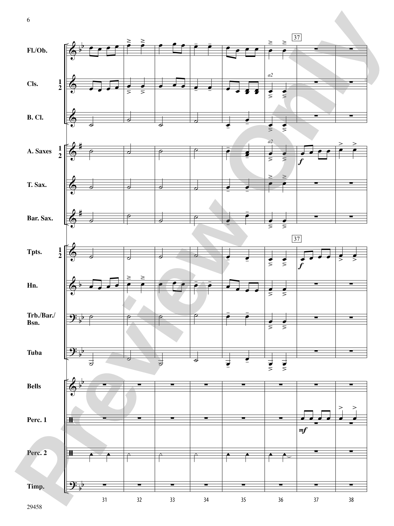 Sword Dance: Concert Band Conductor Score & Parts