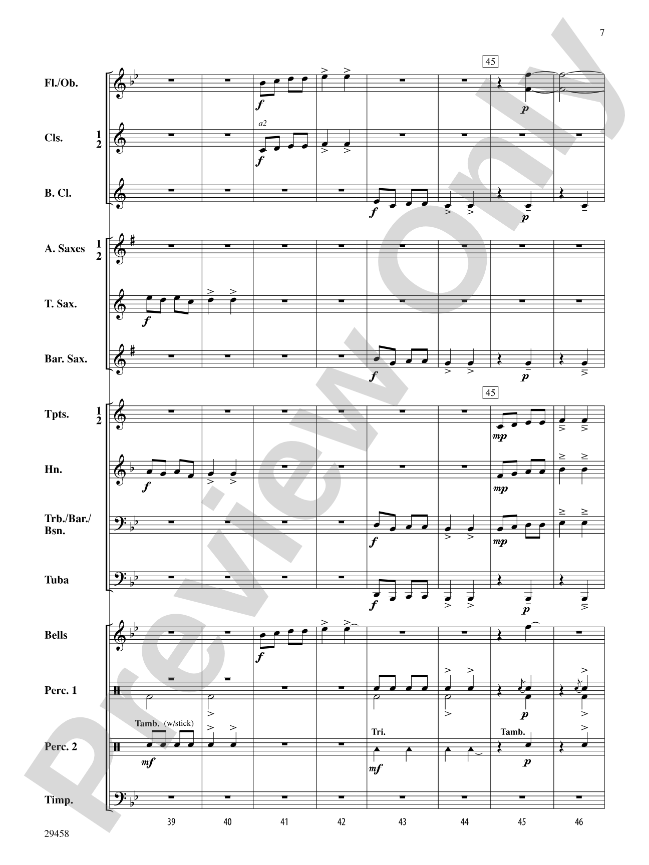 Sword Dance: Concert Band Conductor Score & Parts
