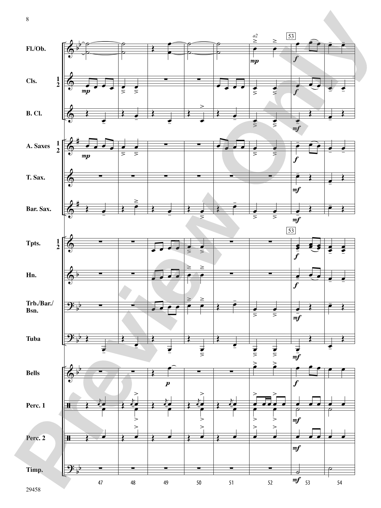 Sword Dance: Concert Band Conductor Score & Parts