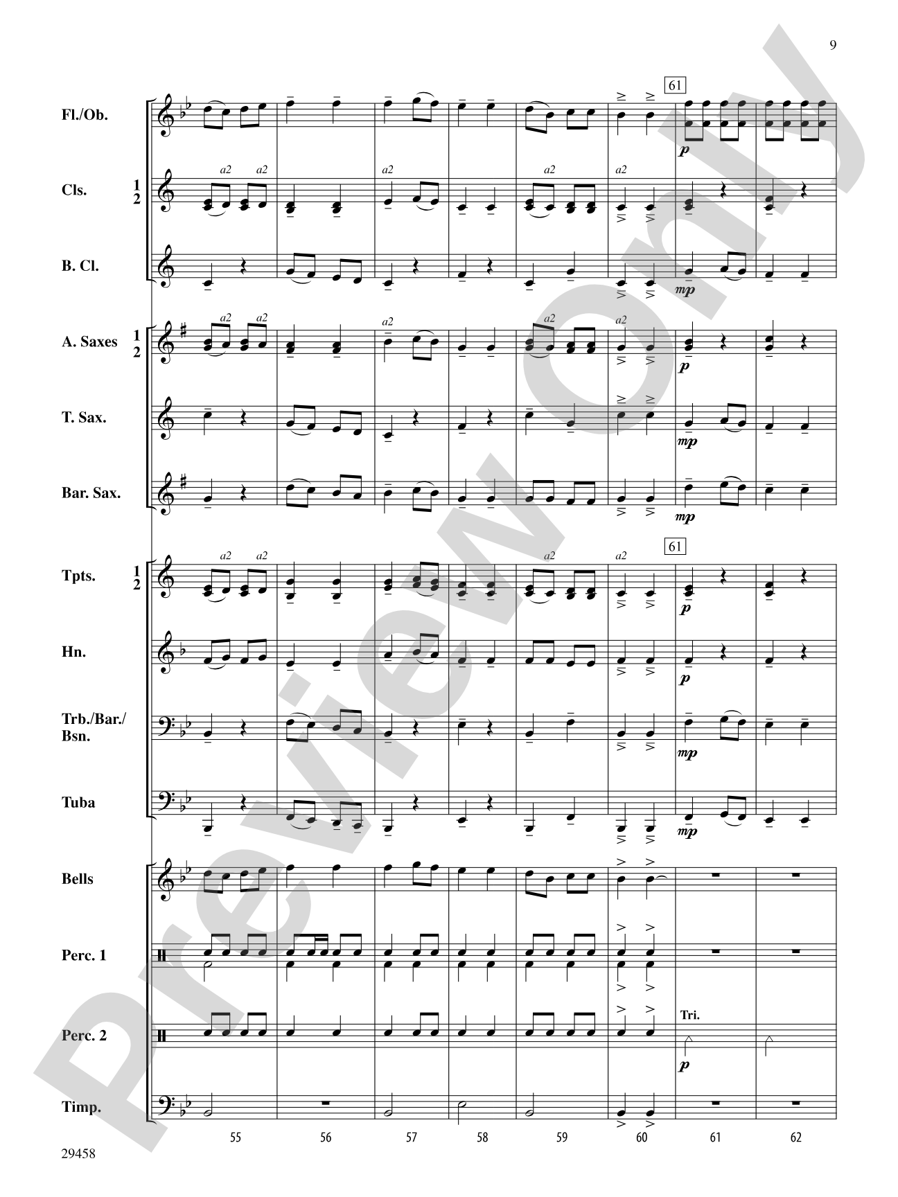 Sword Dance: Concert Band Conductor Score & Parts