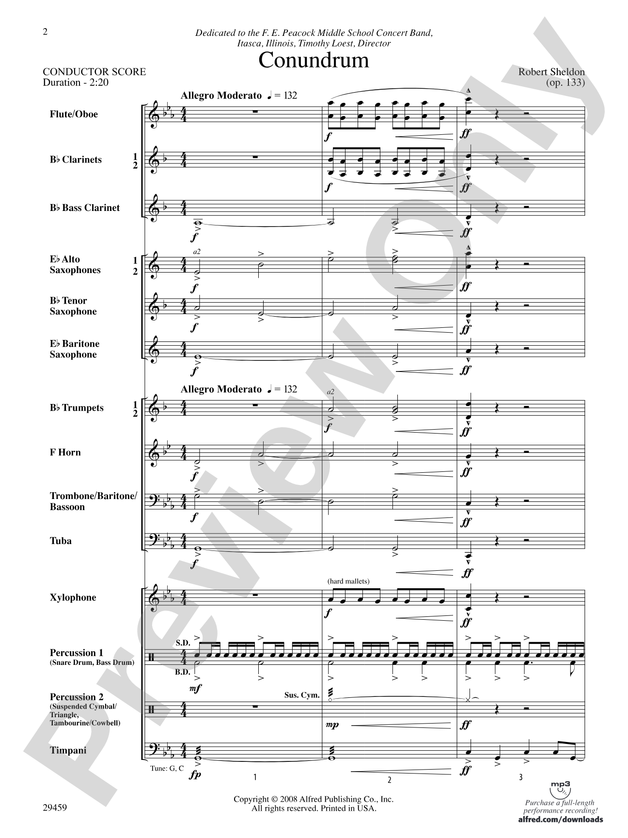Conundrum: Concert Band Conductor Score & Parts
