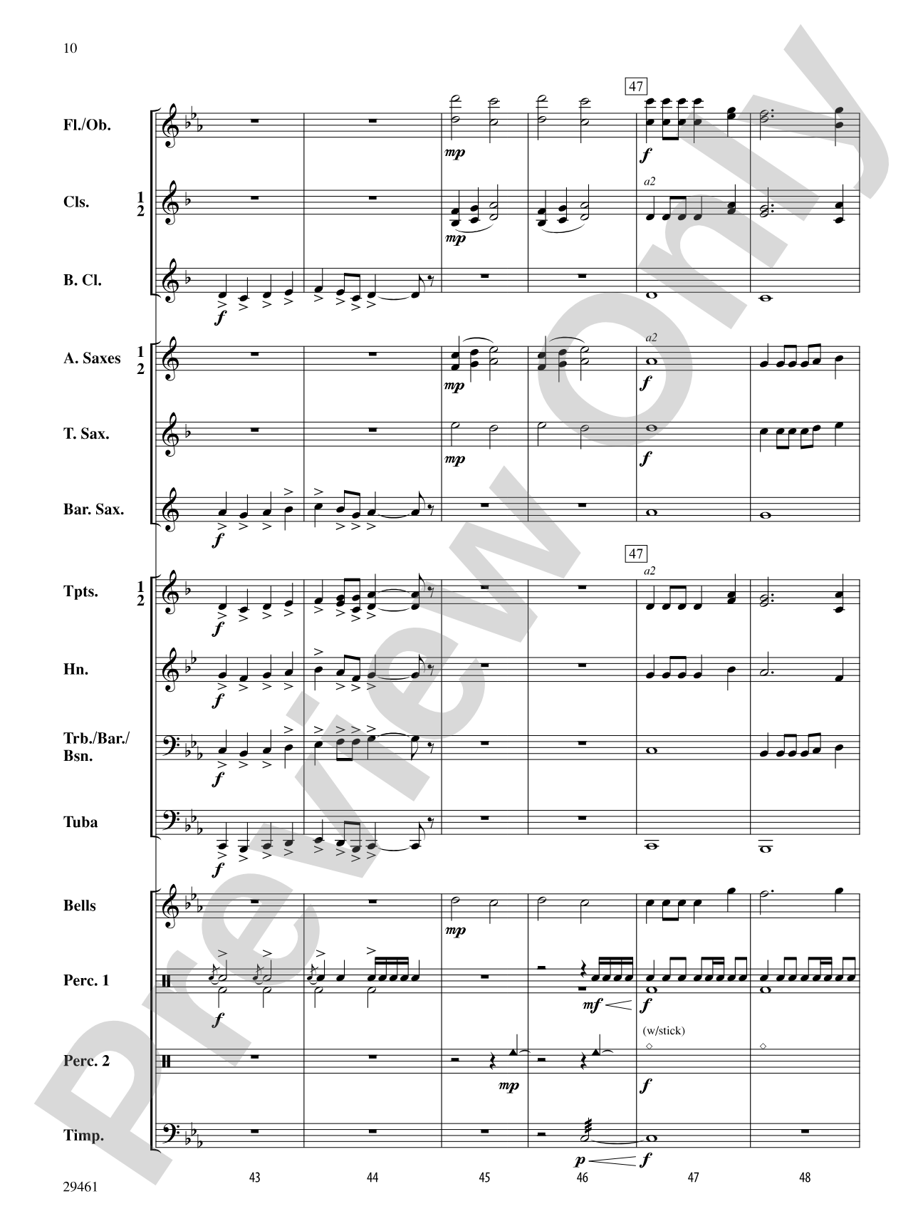 Quasars: Concert Band Conductor Score & Parts