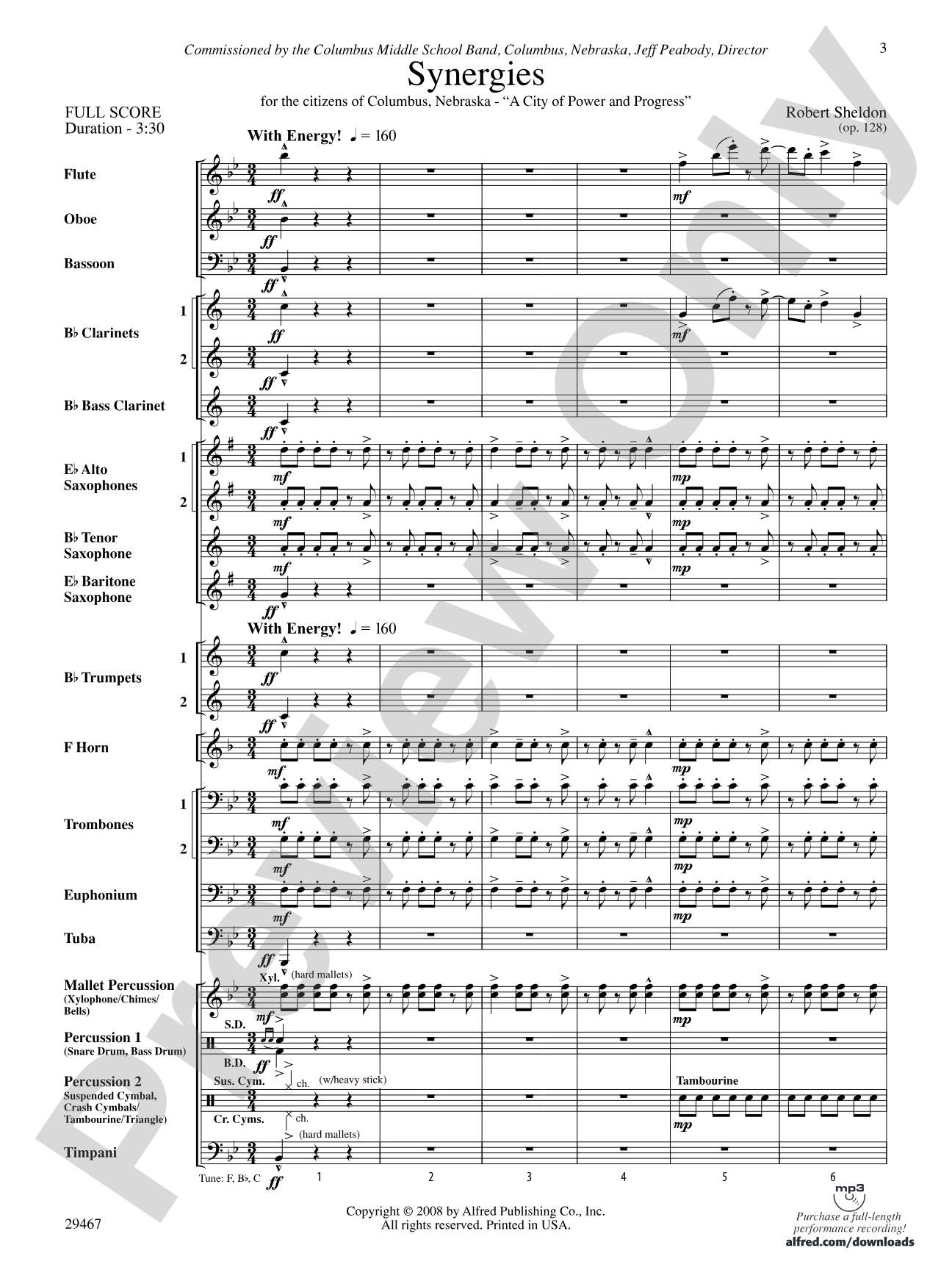 Synergies: Concert Band Conductor Score & Parts