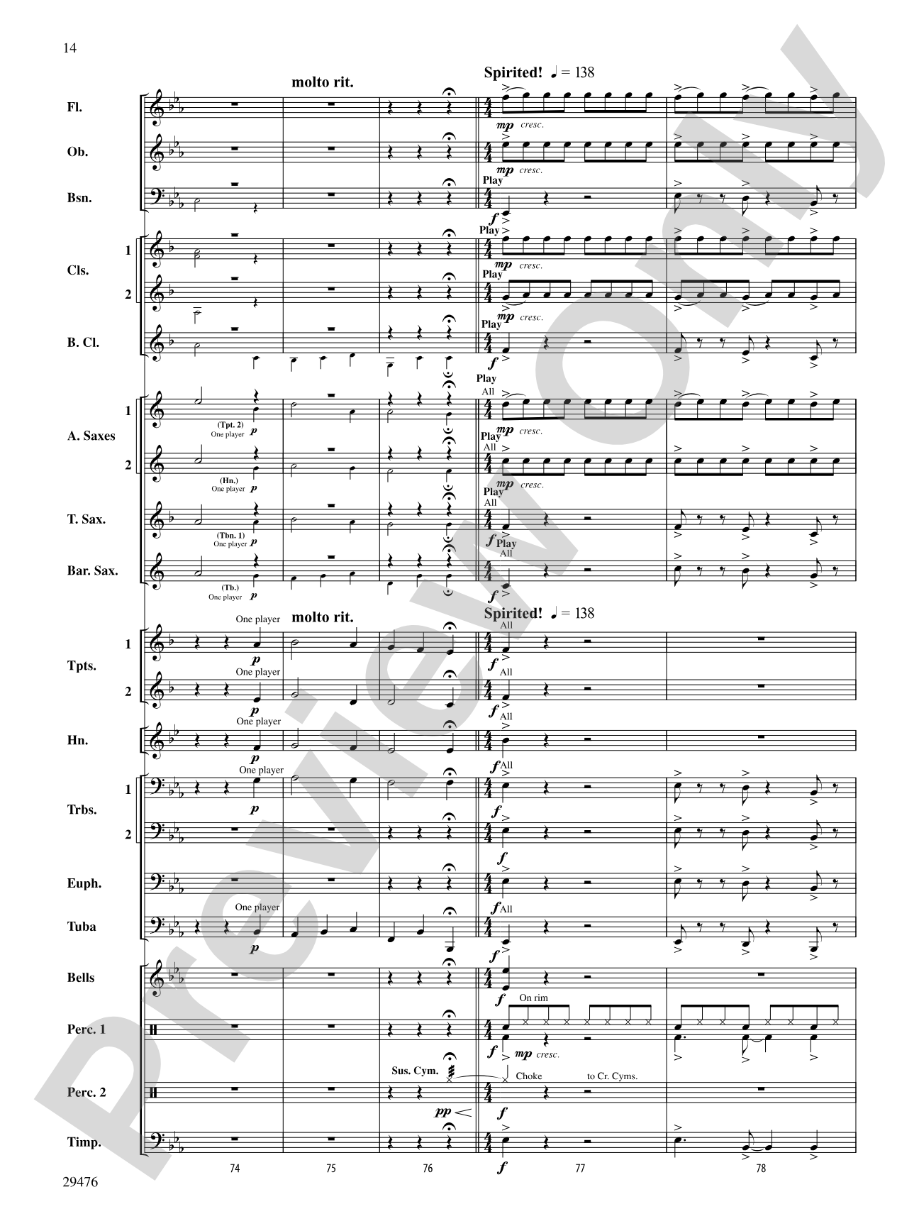 A Hero's Return: Concert Band Conductor Score & Parts