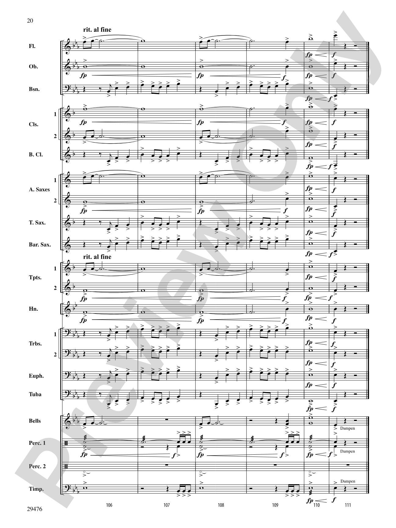 A Hero's Return: Concert Band Conductor Score & Parts