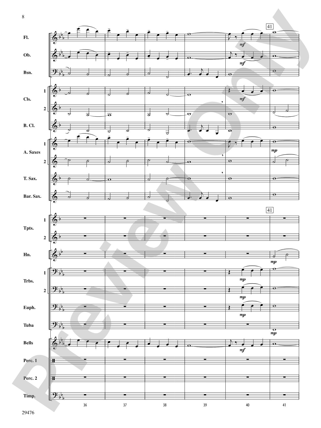 A Hero's Return: Concert Band Conductor Score & Parts