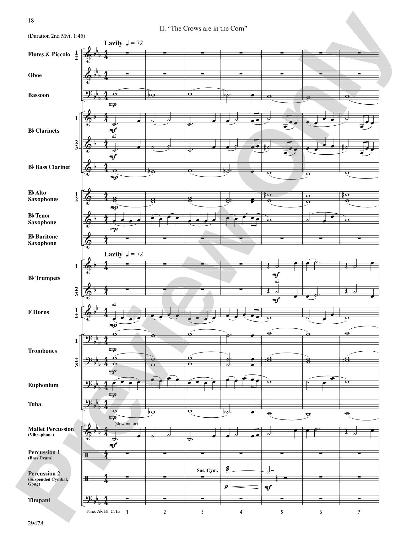 Three Georgian Vignettes: Concert Band Conductor Score & Parts