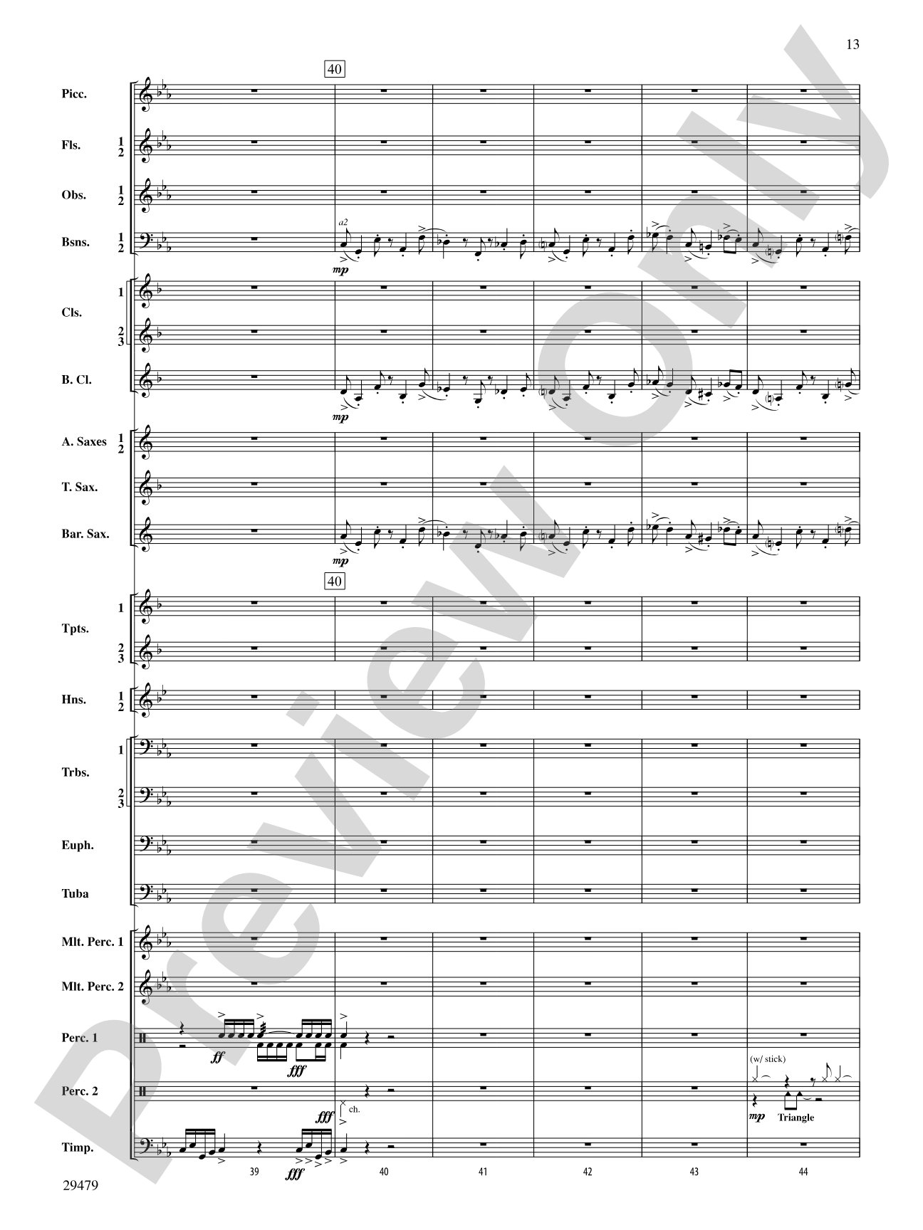 Art in the Park: Concert Band Conductor Score & Parts