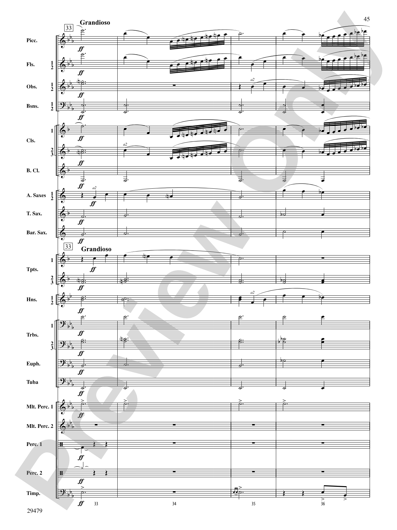 Art in the Park: Concert Band Conductor Score & Parts