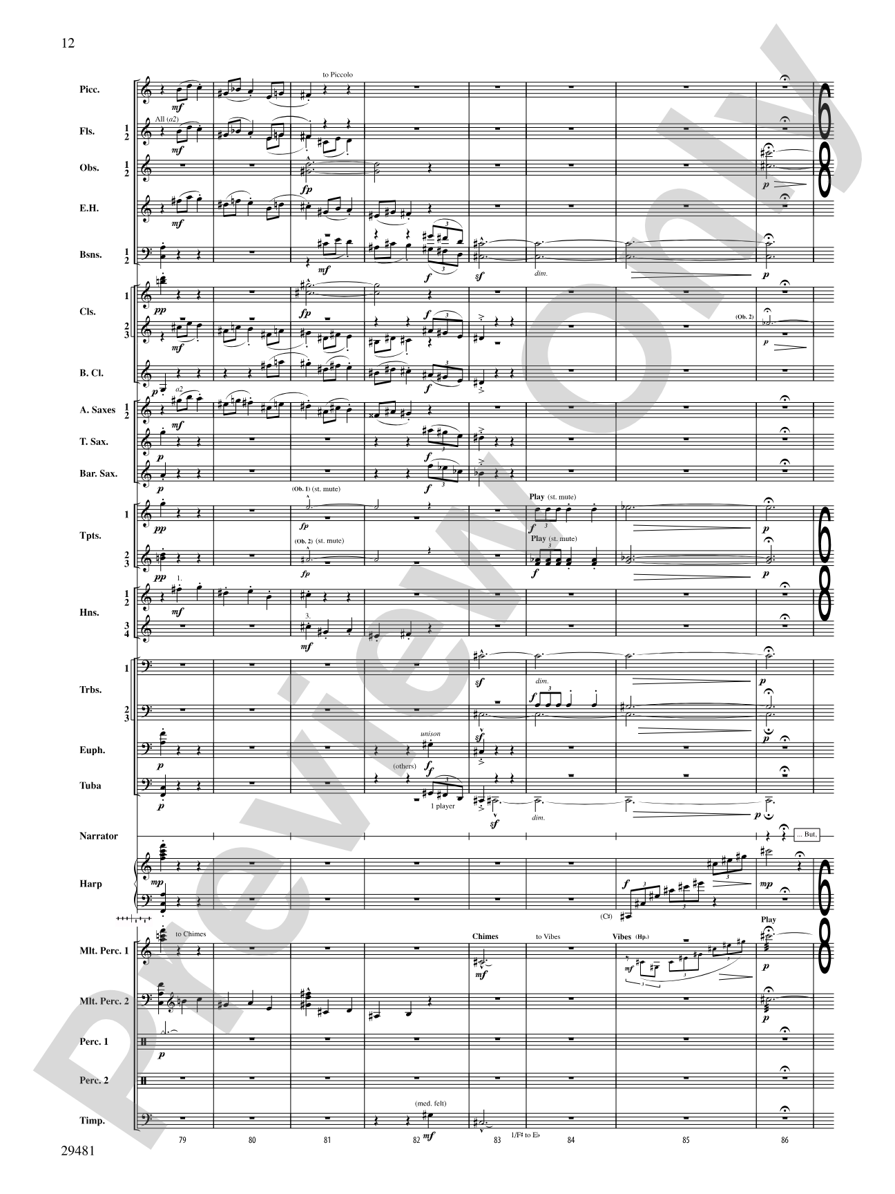 Casey at the Bat: Concert Band Conductor Score & Parts