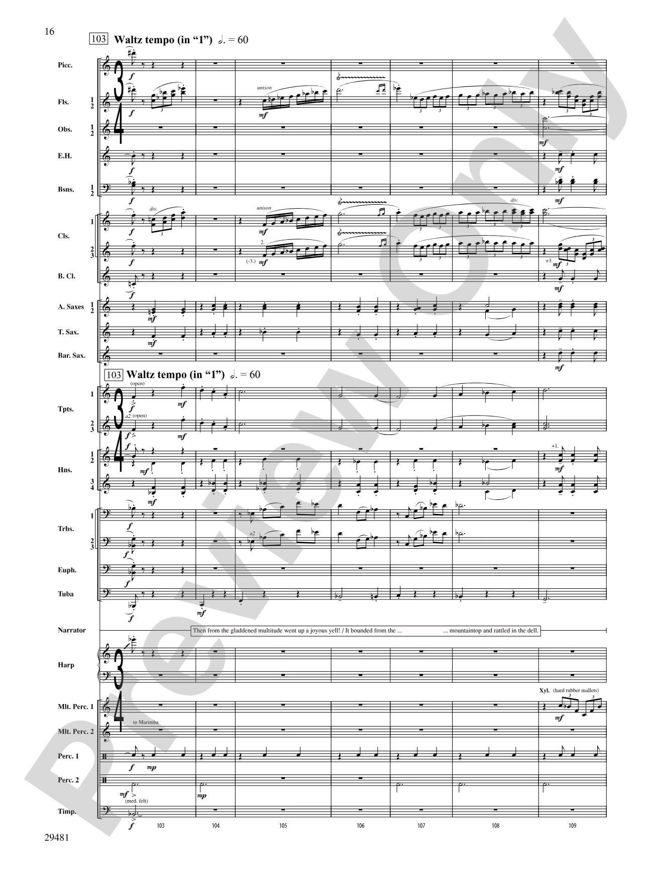 Casey at the Bat: Concert Band Conductor Score & Parts