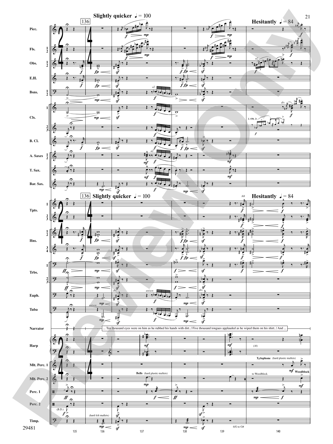 Casey at the Bat: Concert Band Conductor Score & Parts