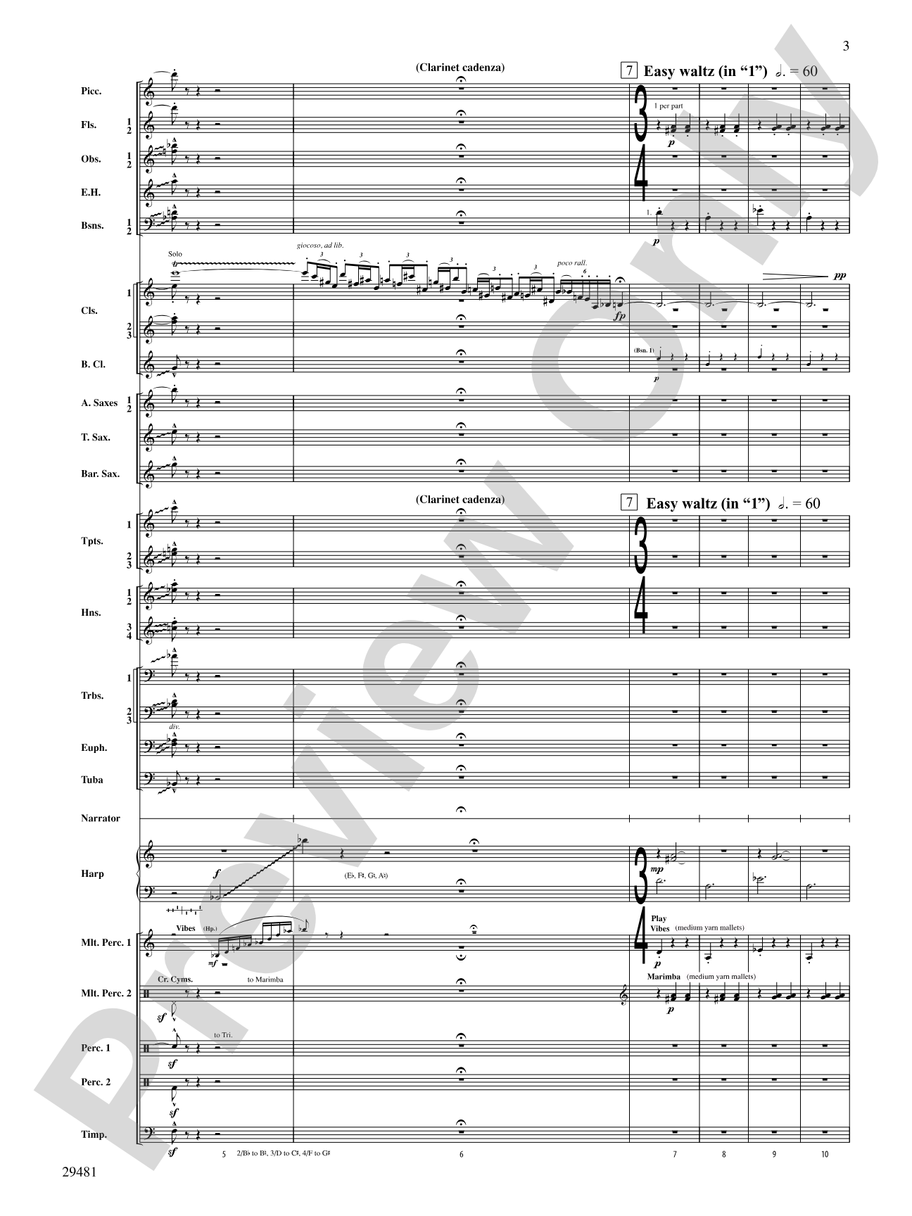 Casey at the Bat: Concert Band Conductor Score & Parts