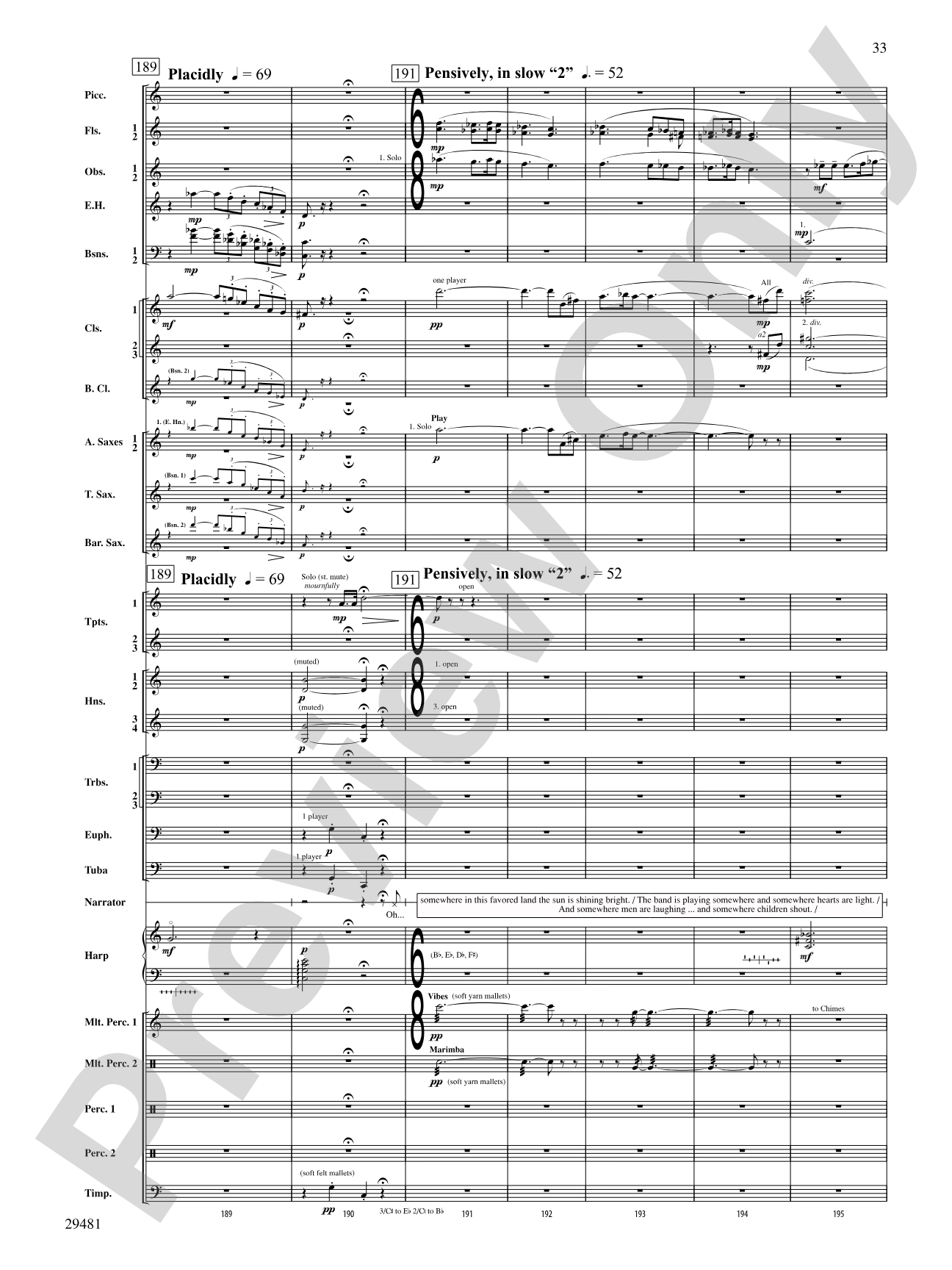 Casey at the Bat: Concert Band Conductor Score & Parts