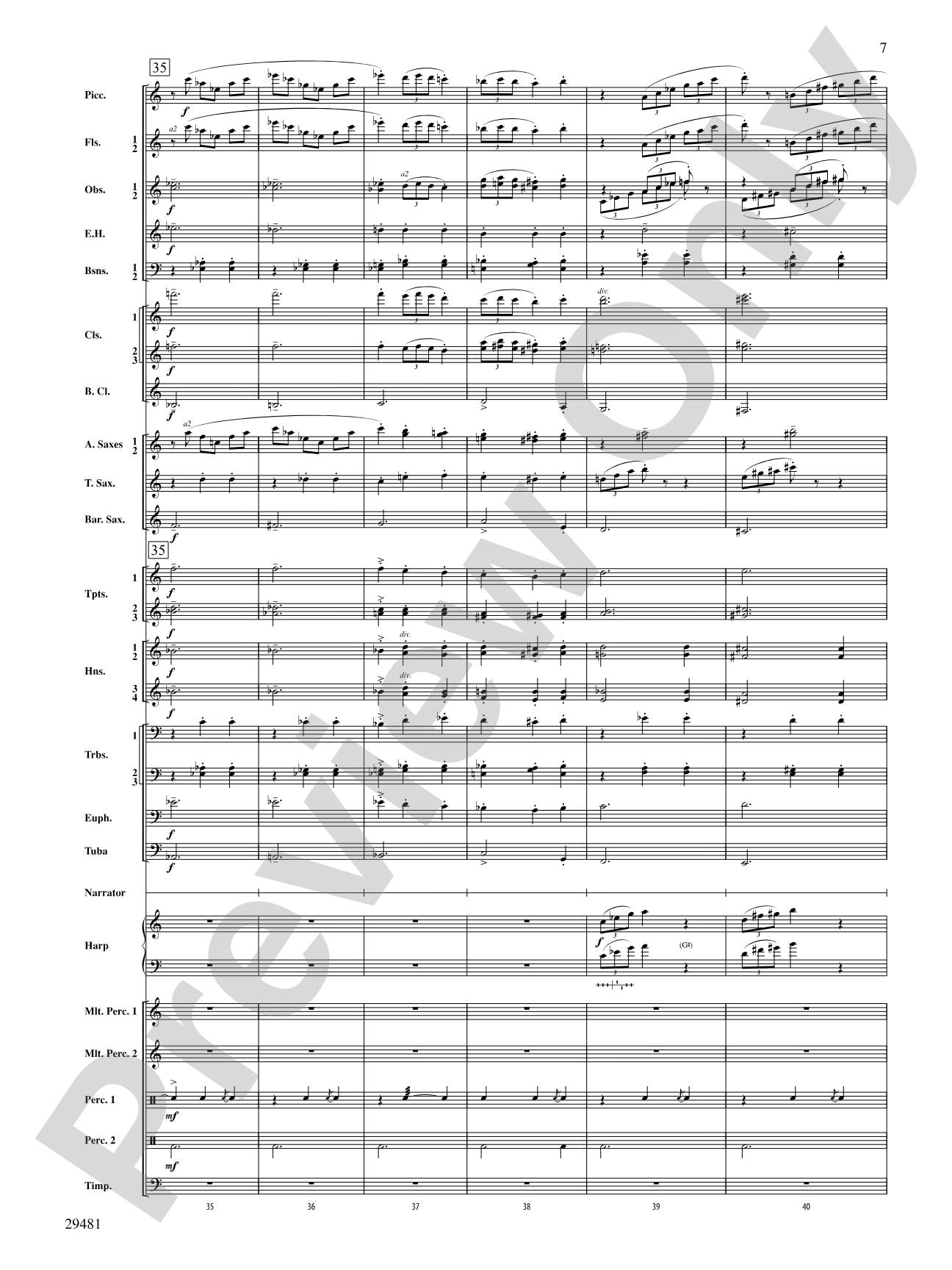 Casey at the Bat: Concert Band Conductor Score & Parts