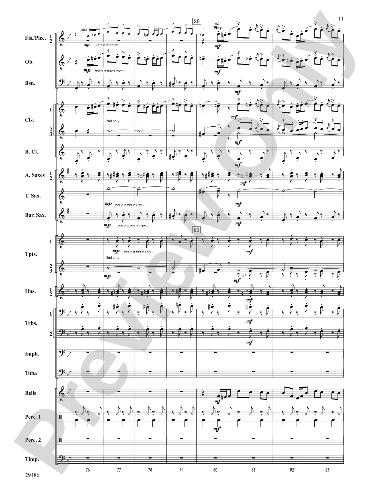 Polka from The Bartered Bride: Concert Band Conductor Score & Parts