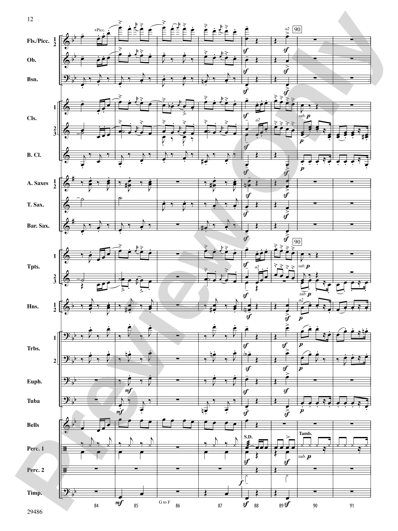 Polka from The Bartered Bride: Concert Band Conductor Score & Parts
