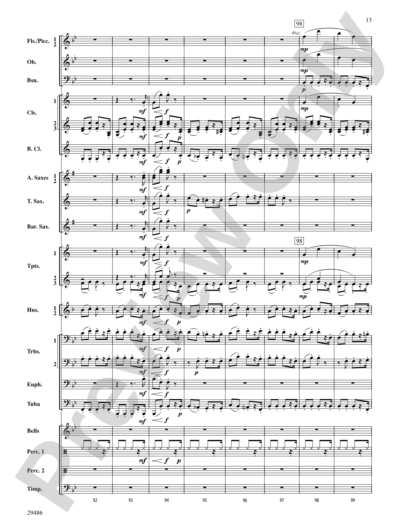 Polka from The Bartered Bride: Concert Band Conductor Score & Parts