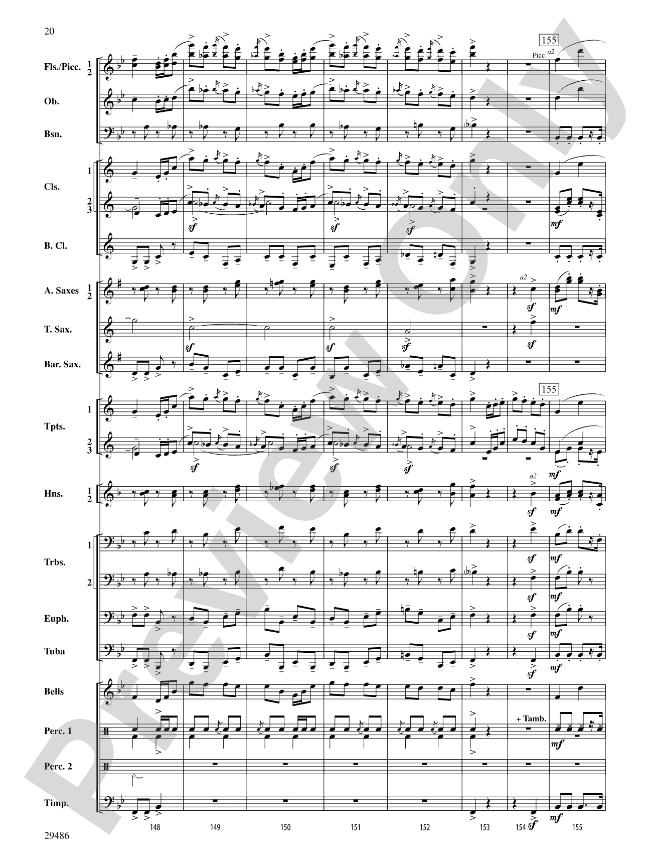 Polka from The Bartered Bride: Concert Band Conductor Score & Parts