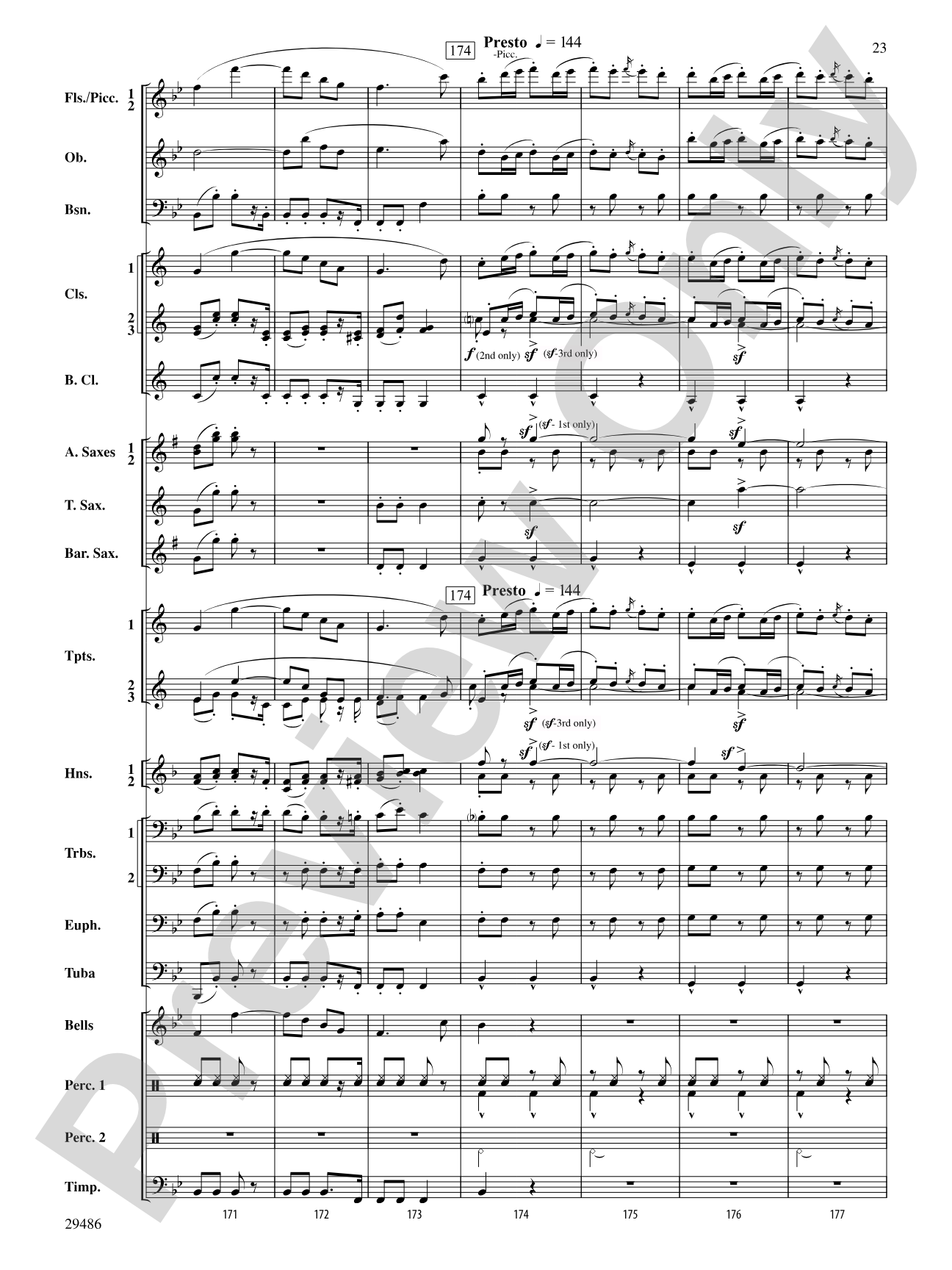 Polka from The Bartered Bride: Concert Band Conductor Score & Parts