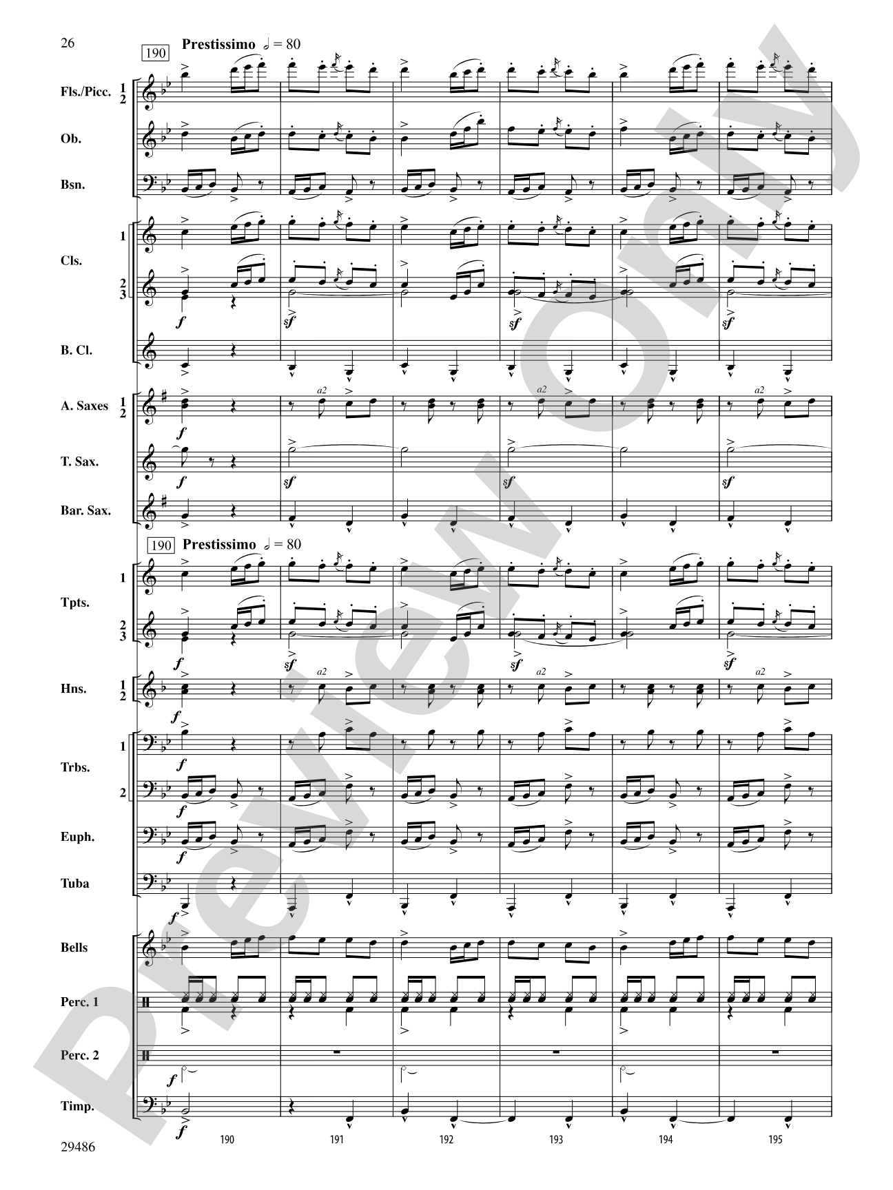 Polka from The Bartered Bride: Concert Band Conductor Score & Parts
