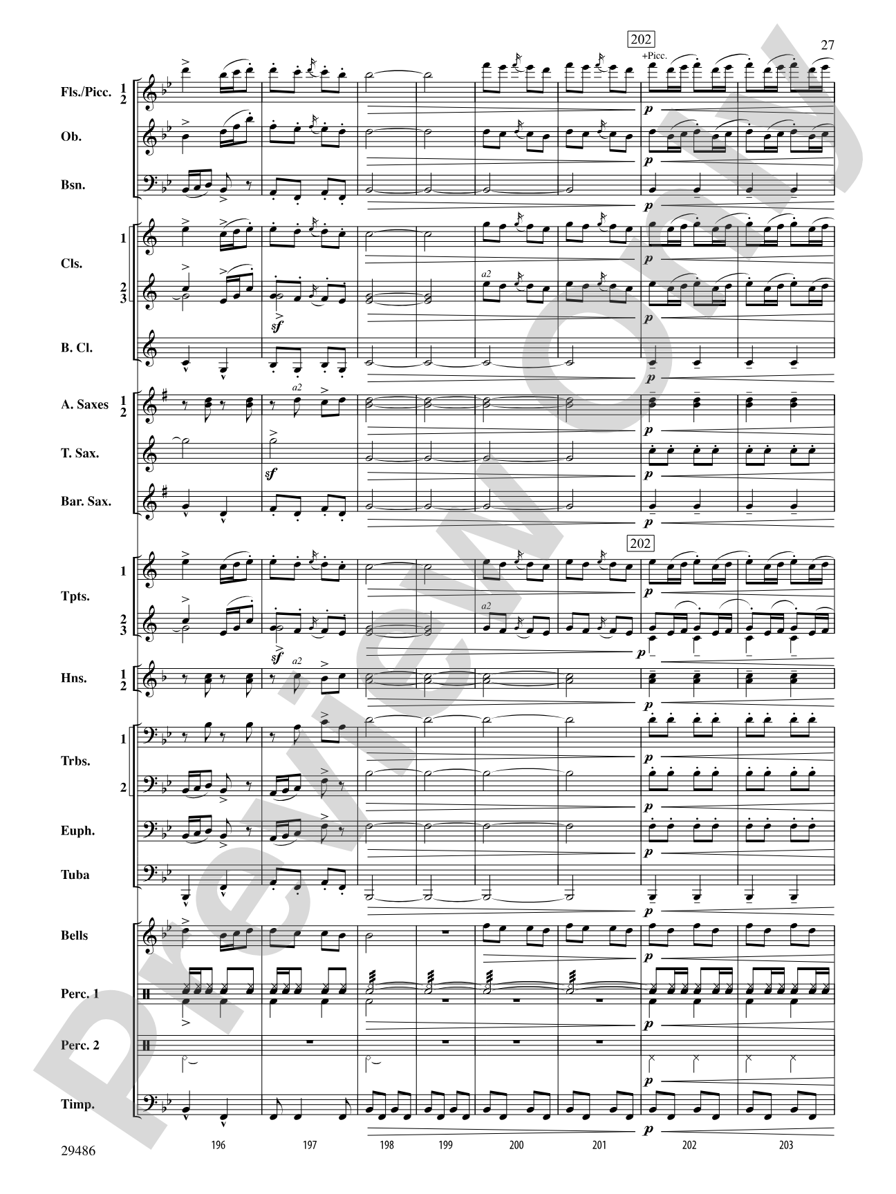 Polka from The Bartered Bride: Concert Band Conductor Score & Parts