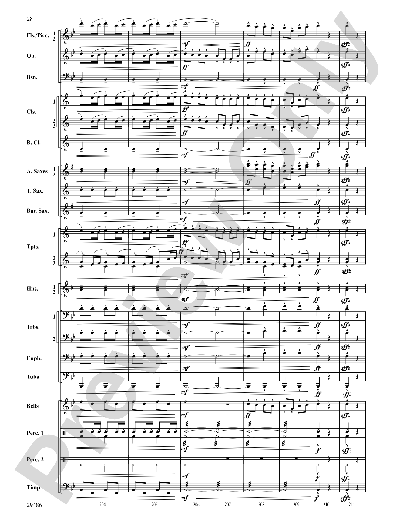 Polka from The Bartered Bride: Concert Band Conductor Score & Parts