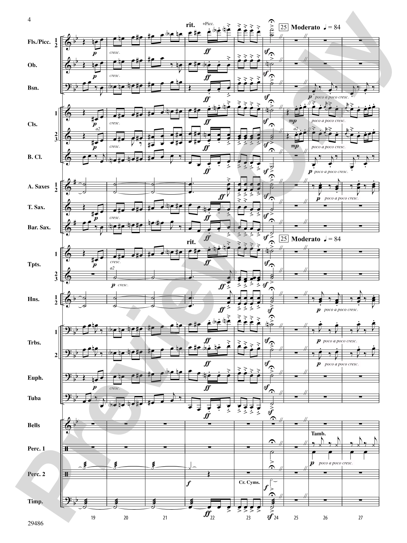 Polka from The Bartered Bride: Concert Band Conductor Score & Parts