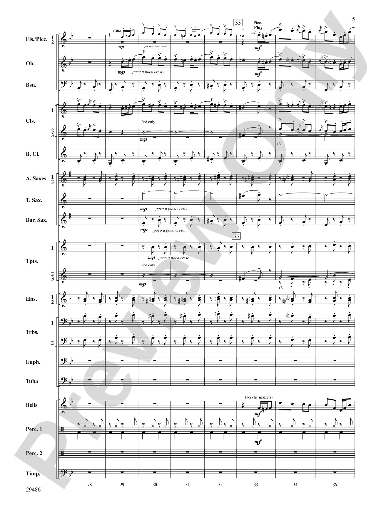 Polka from The Bartered Bride: Concert Band Conductor Score & Parts