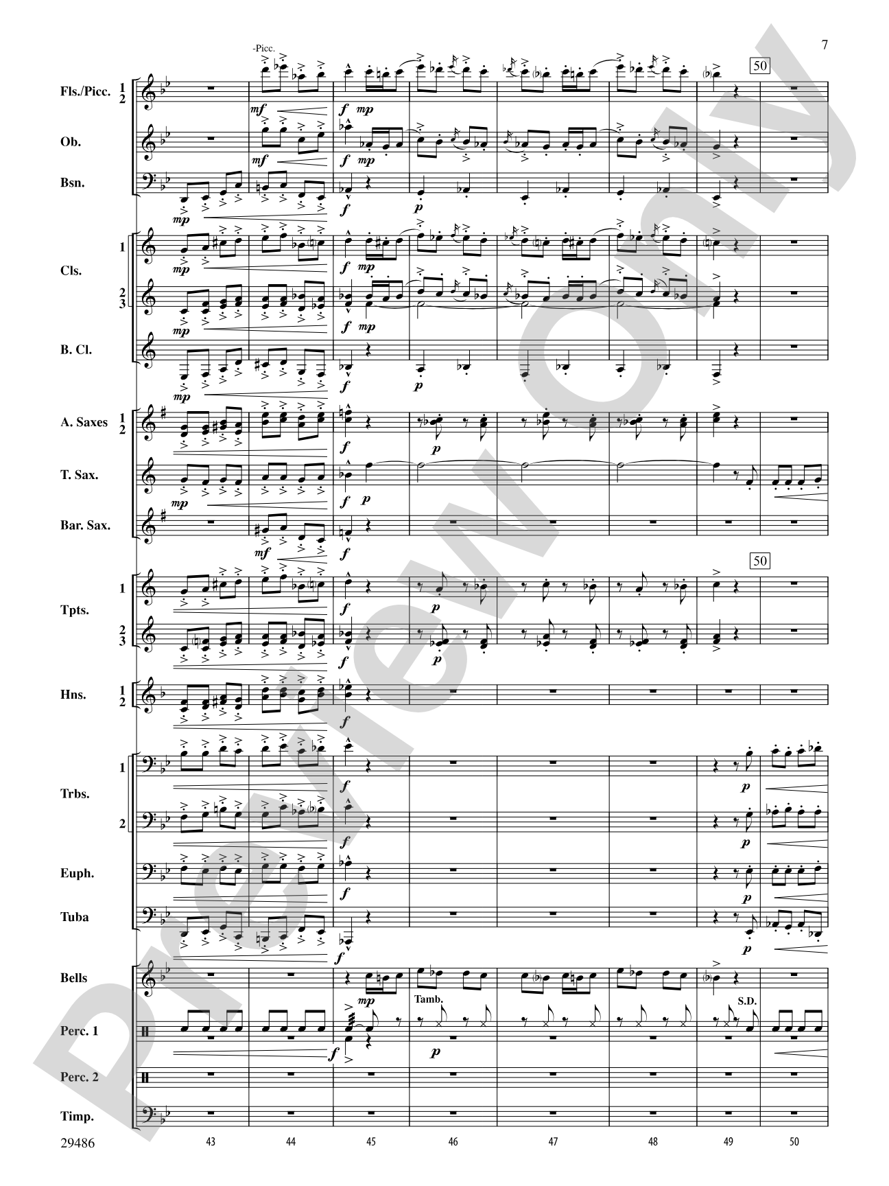 Polka from The Bartered Bride: Concert Band Conductor Score & Parts
