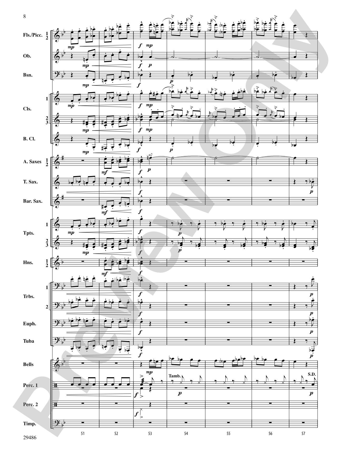 Polka from The Bartered Bride: Concert Band Conductor Score & Parts