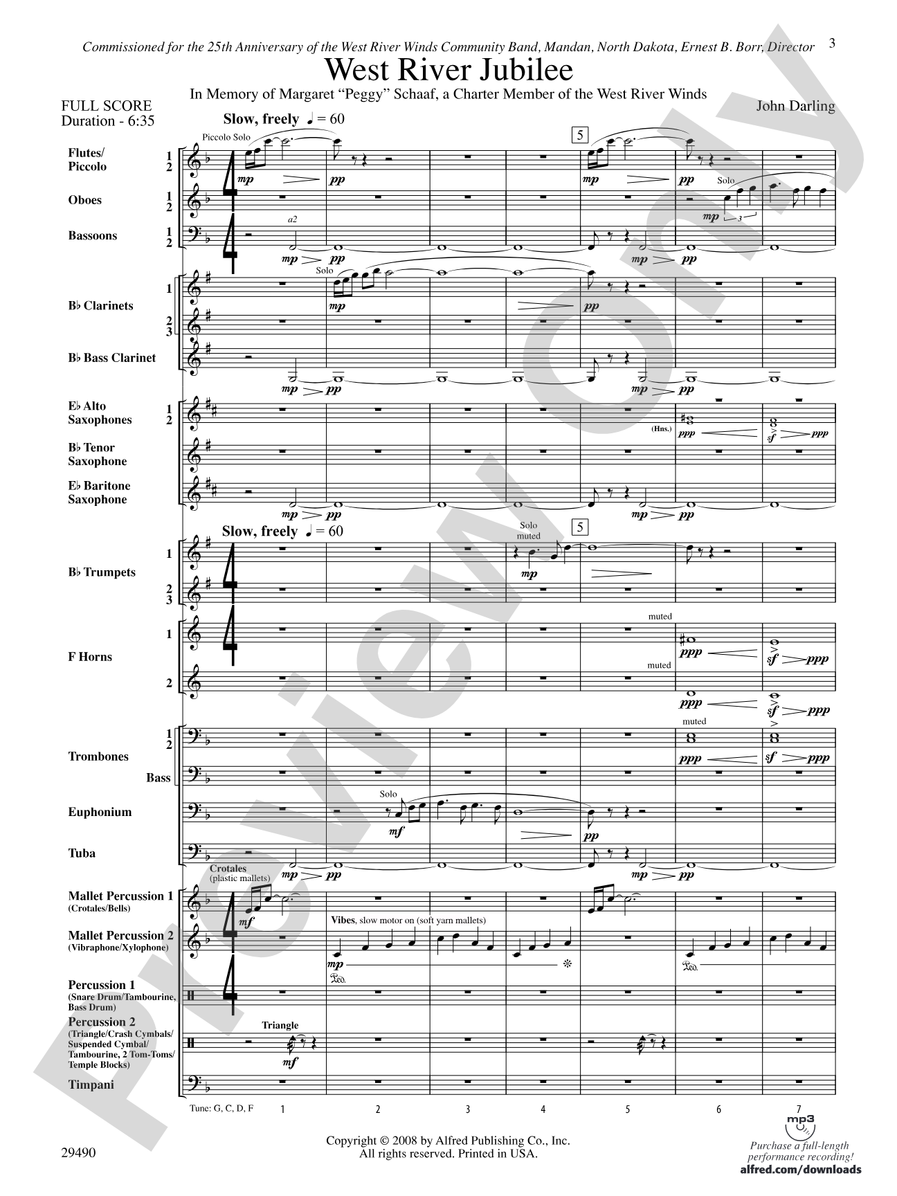 West River Jubilee: Concert Band Conductor Score & Parts