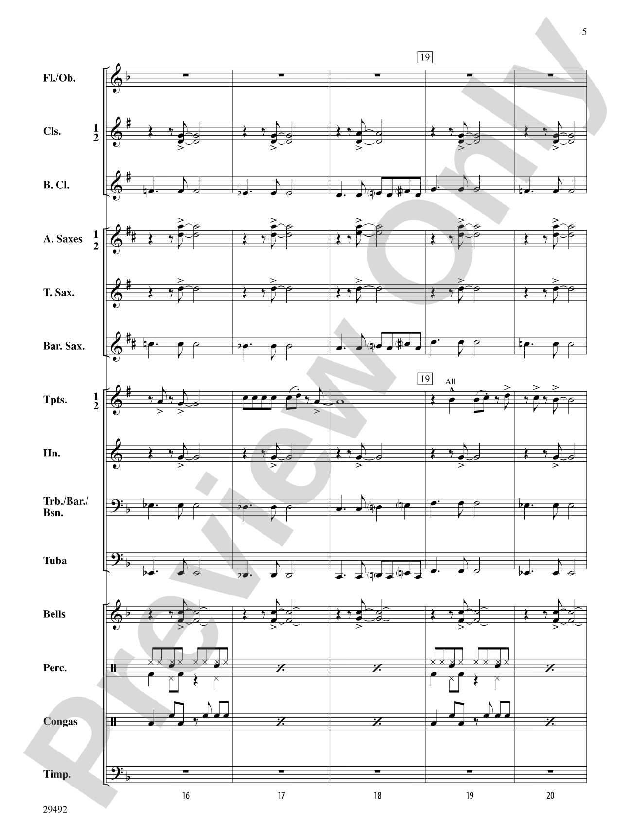 Hard Times in the City: Concert Band Conductor Score & Parts