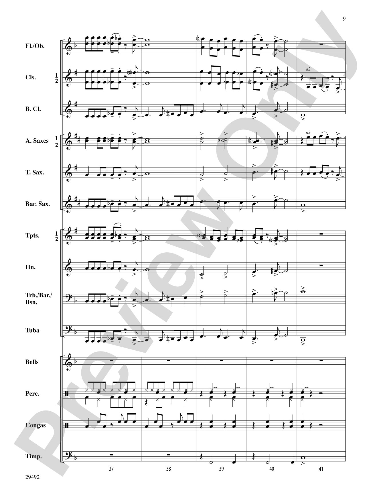Hard Times in the City: Concert Band Conductor Score & Parts