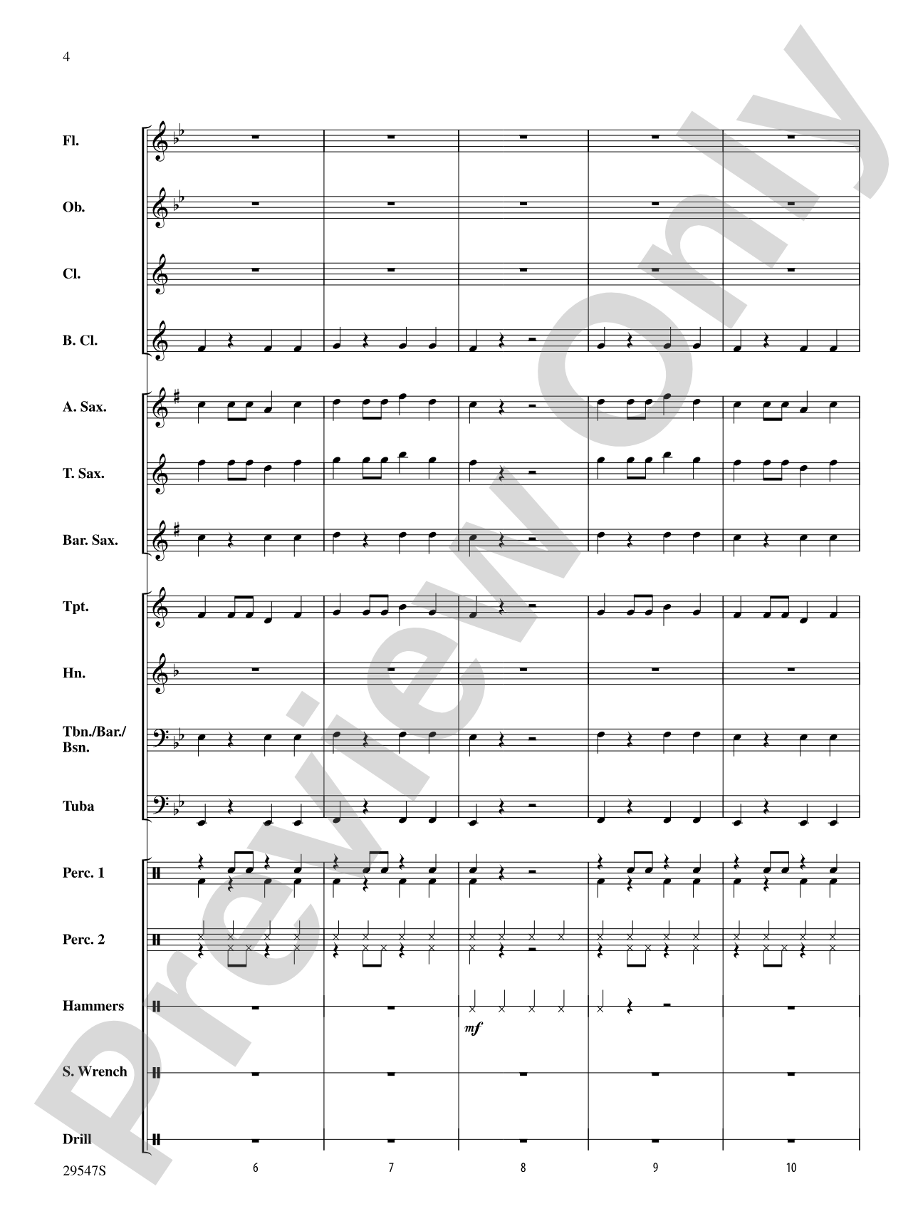 Garage Band: Concert Band Conductor Score & Parts