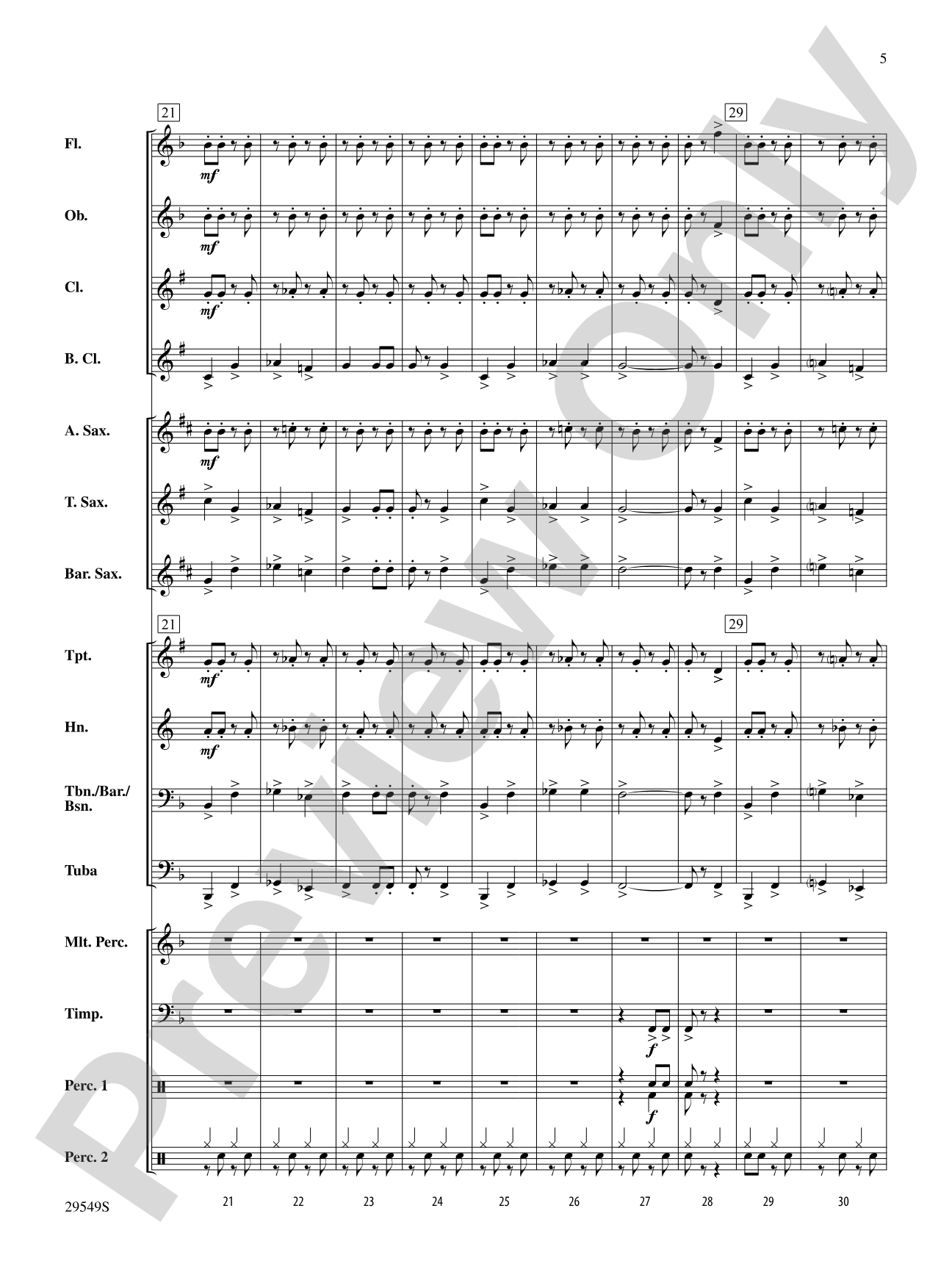 Dervish: Concert Band Conductor Score & Parts