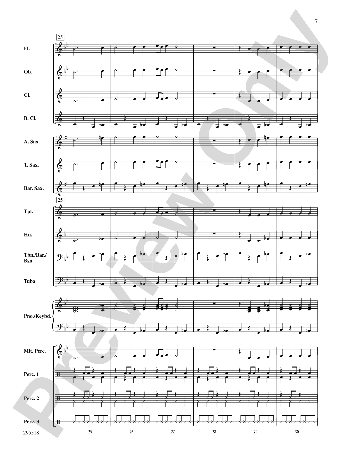 The Rockin' Drummer Boy: Score