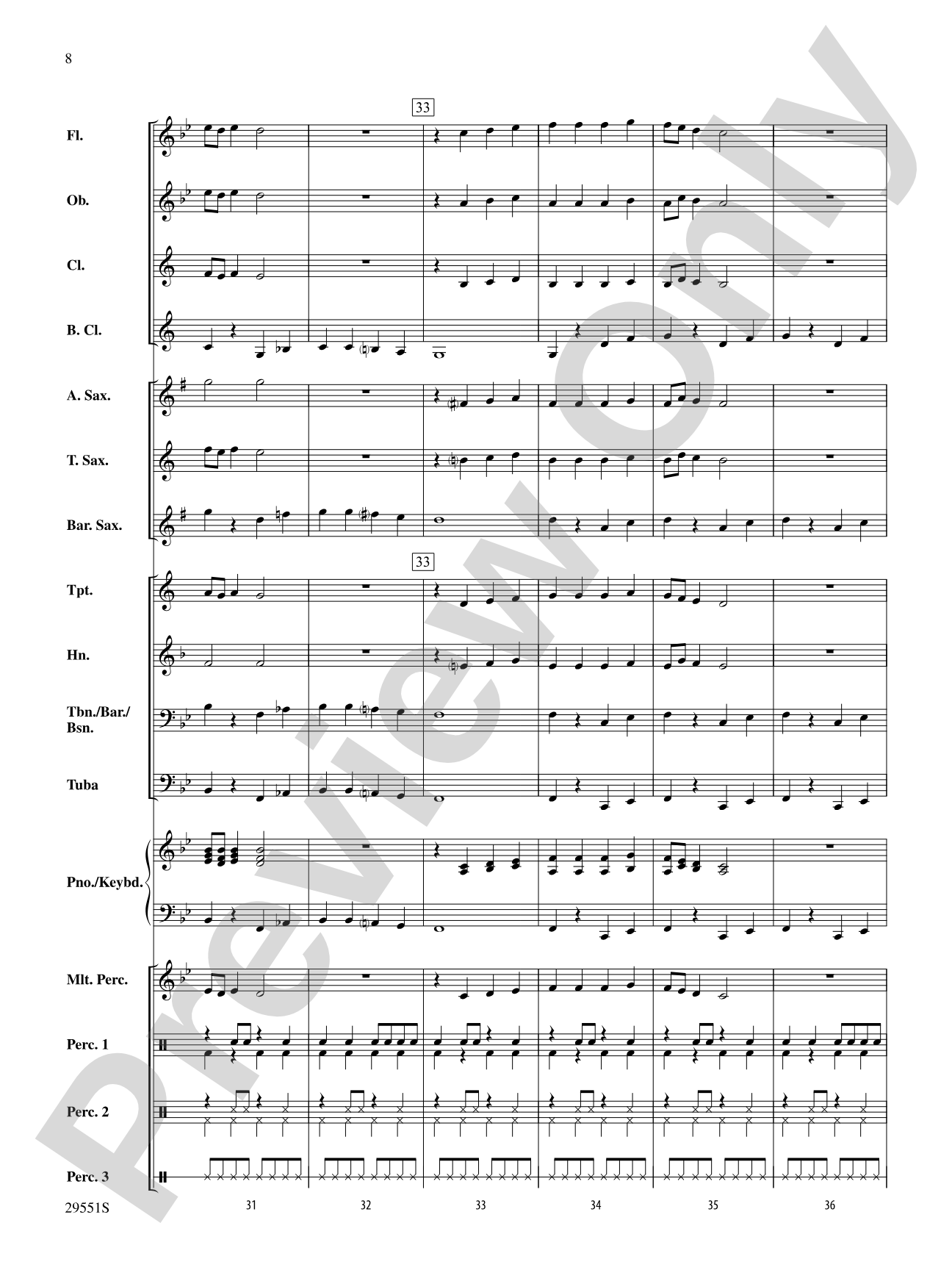 The Rockin' Drummer Boy: Score