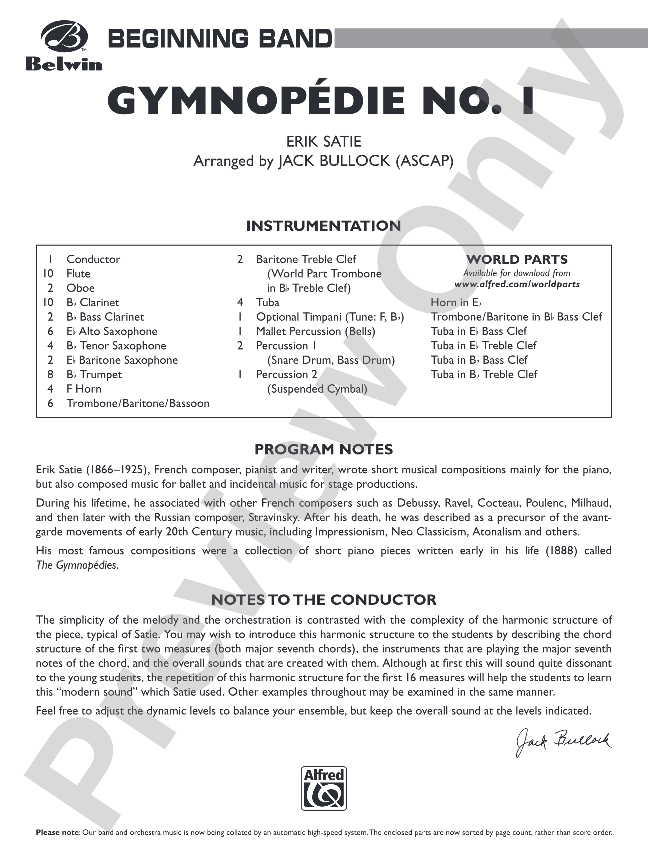 Gymnopedie No. 1: Score