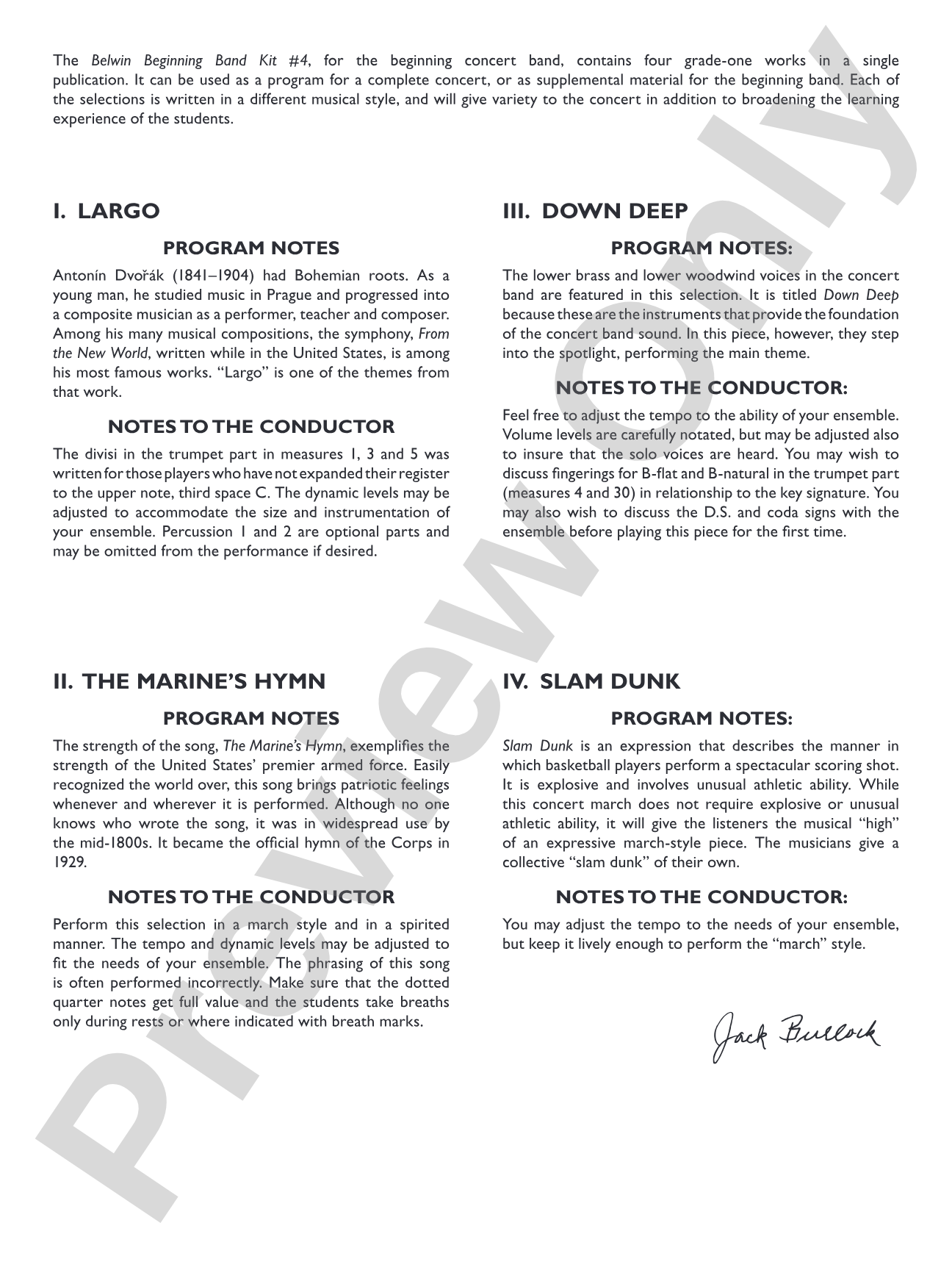 Belwin Beginning Band Kit #4: Concert Band Conductor Score & Parts