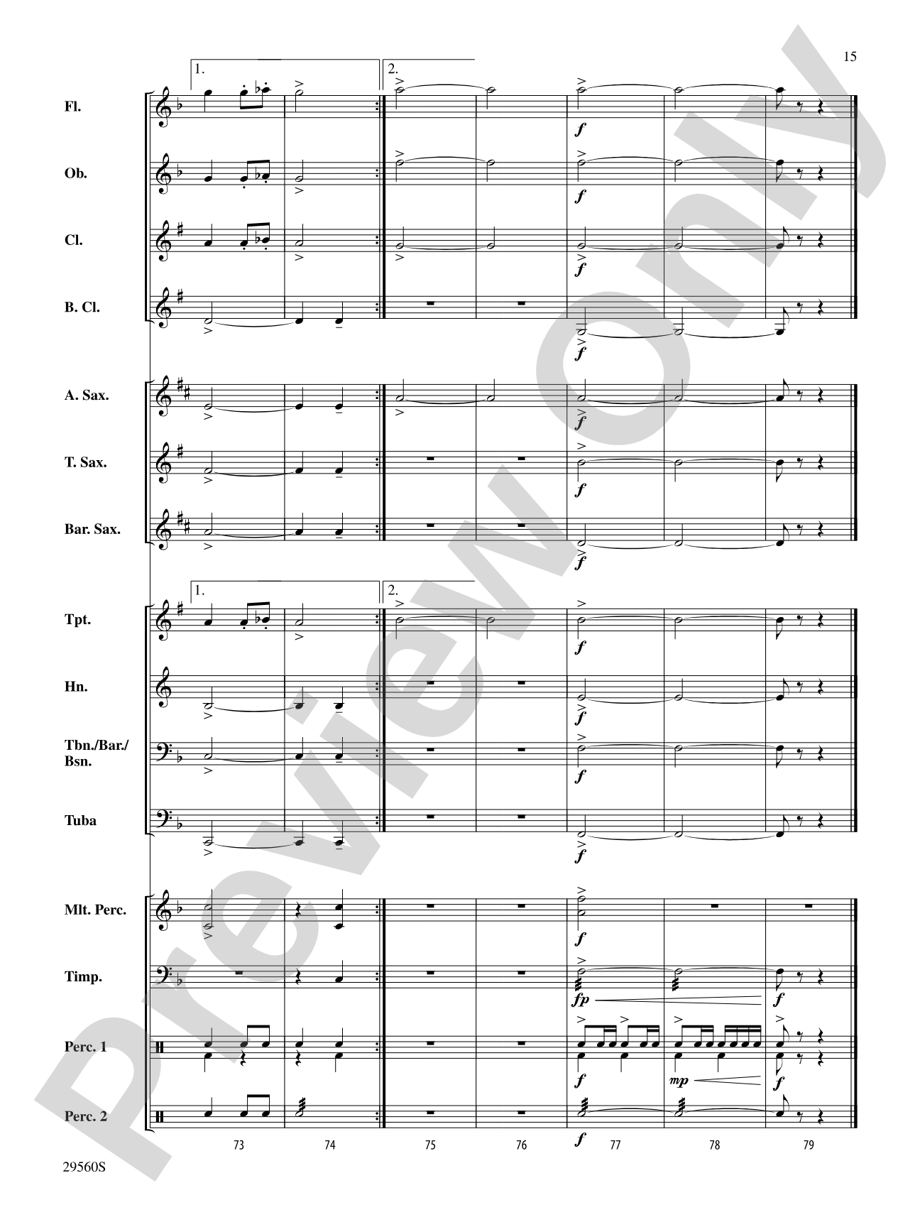 Paso Flamenco: Concert Band Conductor Score & Parts