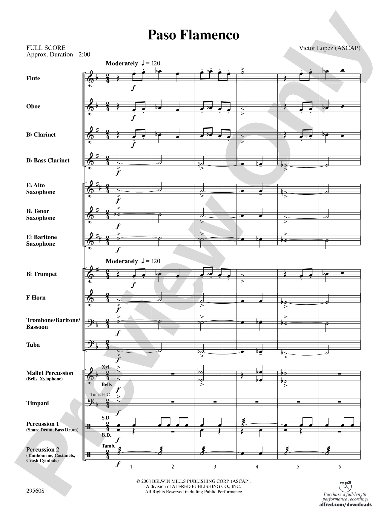Paso Flamenco: Concert Band Conductor Score & Parts
